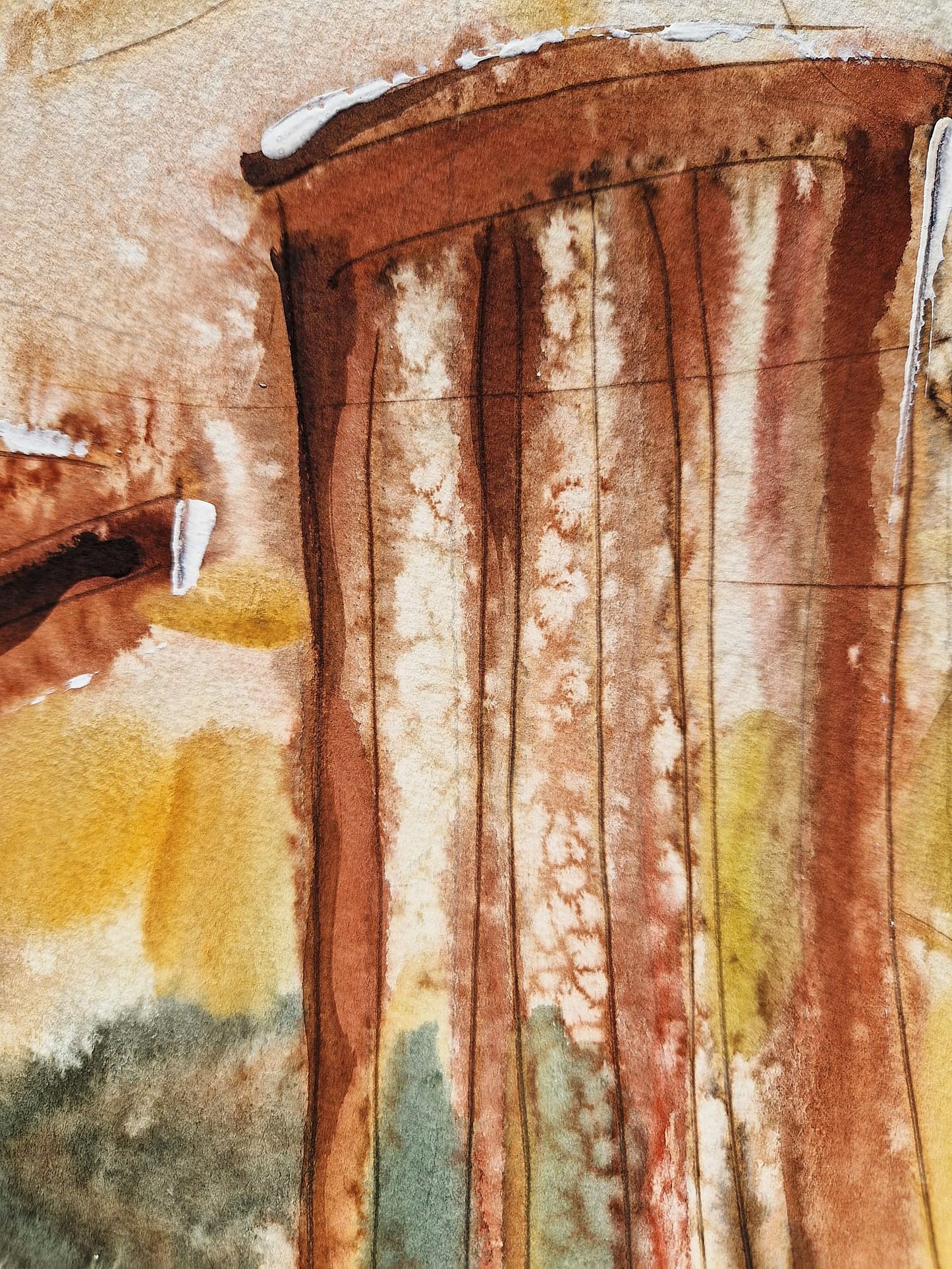 MICHAEL ROZENVAIN - The Sacred Melody (UNIQUE - Watercolor) (Unframed)