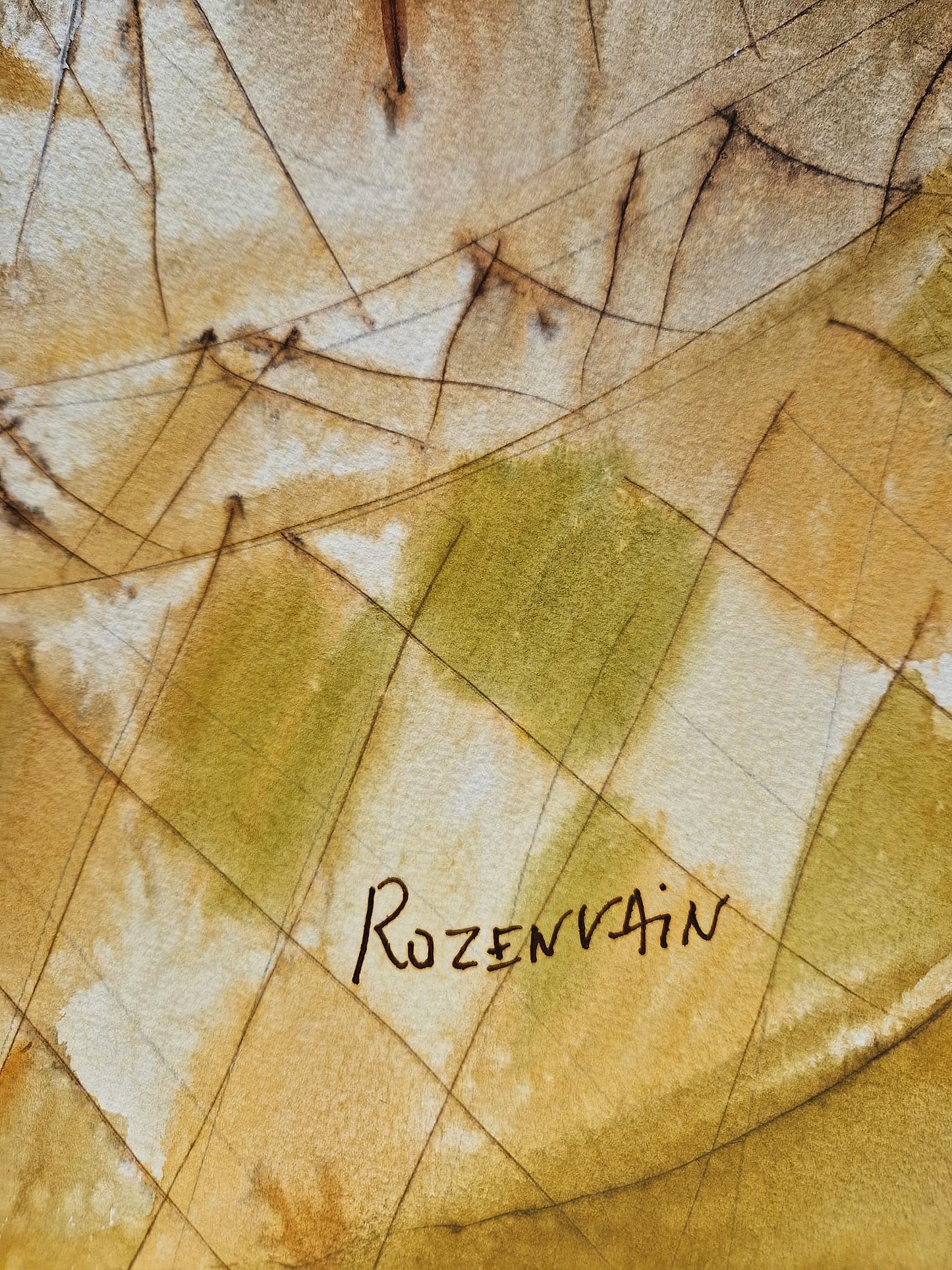 MICHAEL ROZENVAIN - The Sacred Melody (UNIQUE - Watercolor) (Unframed)