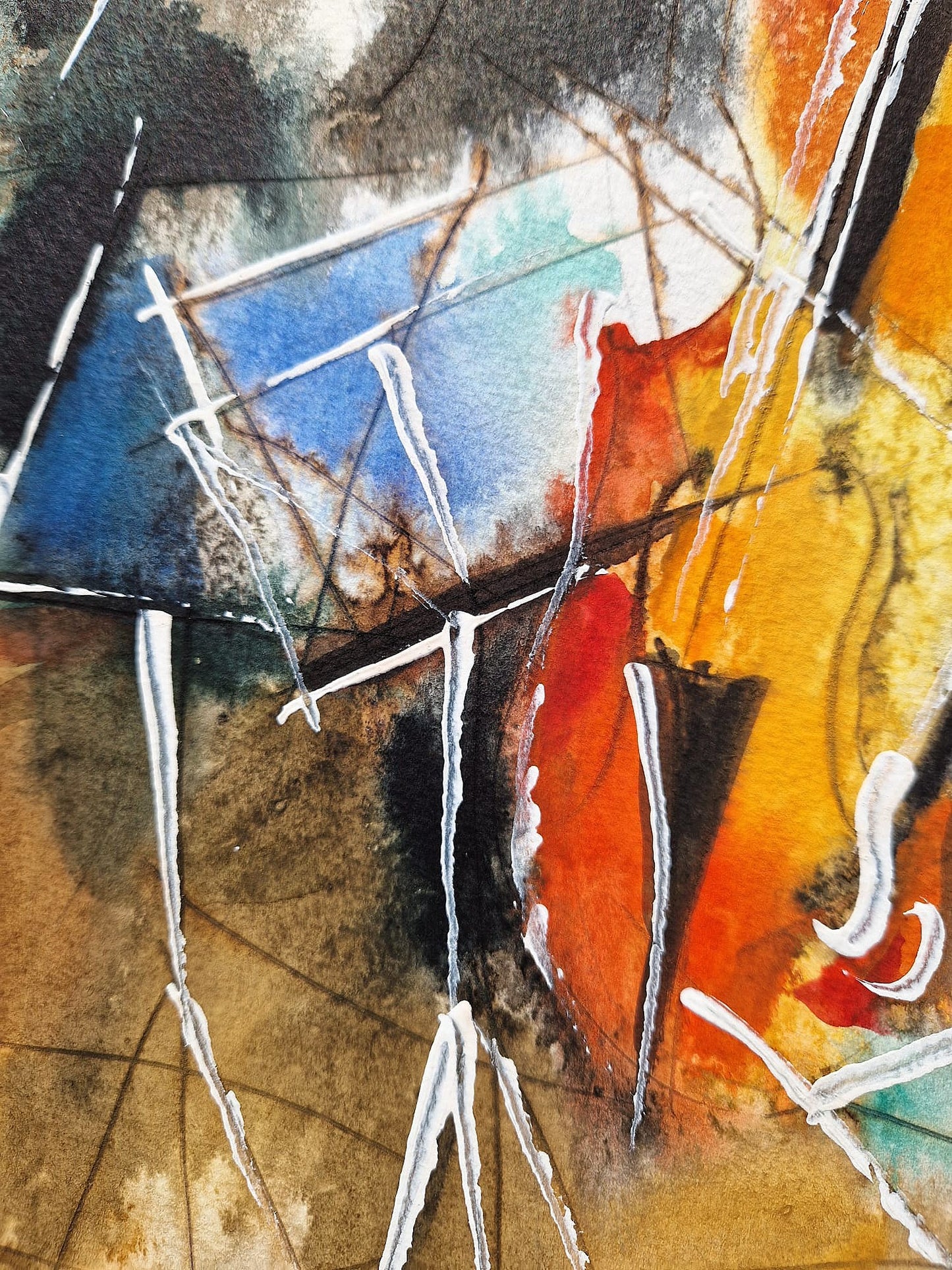 MICHAEL ROZENVAIN - The Sacred Melody (UNIQUE - Watercolor) (Unframed)