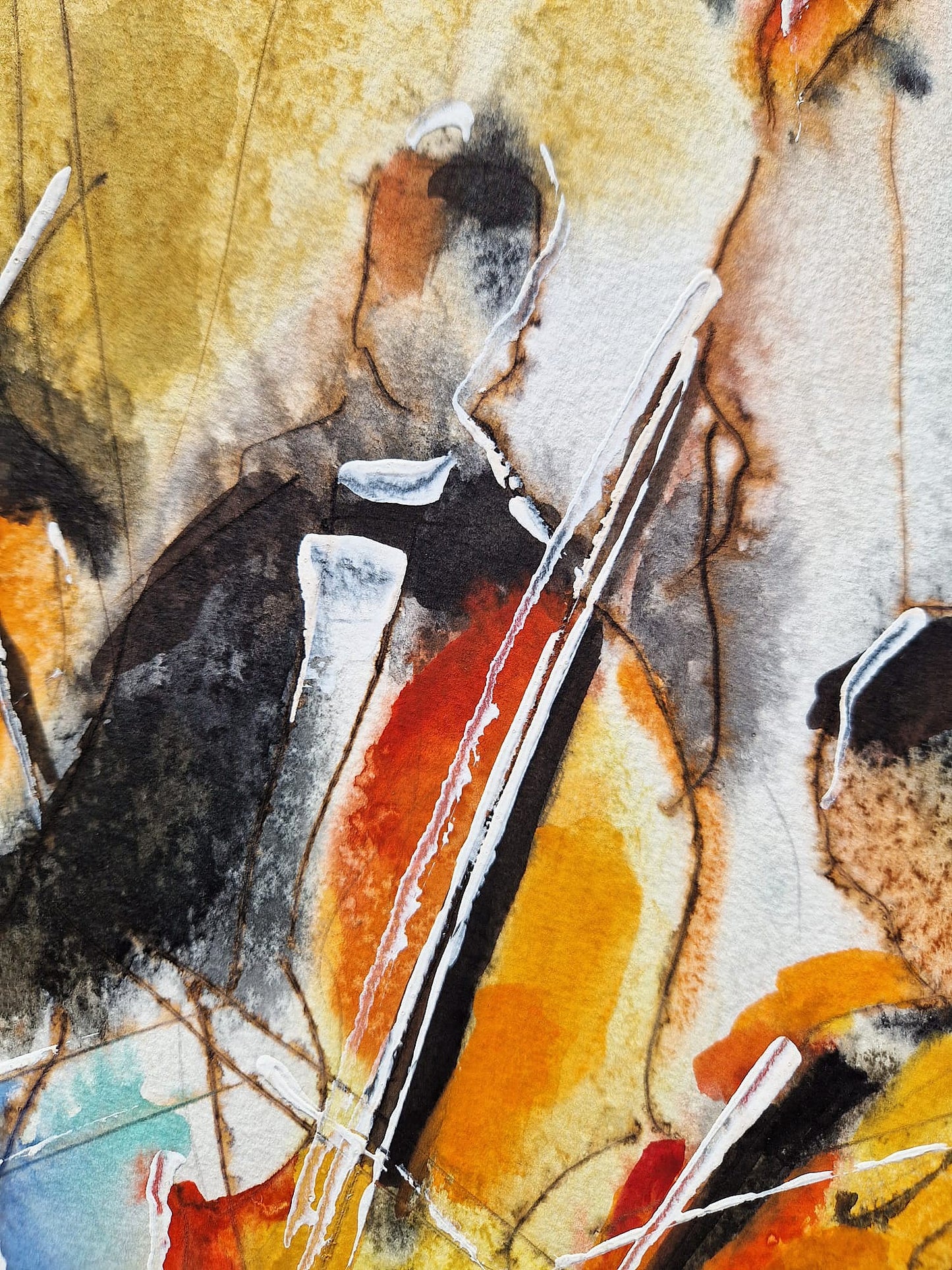MICHAEL ROZENVAIN - The Sacred Melody (UNIQUE - Watercolor) (Unframed)