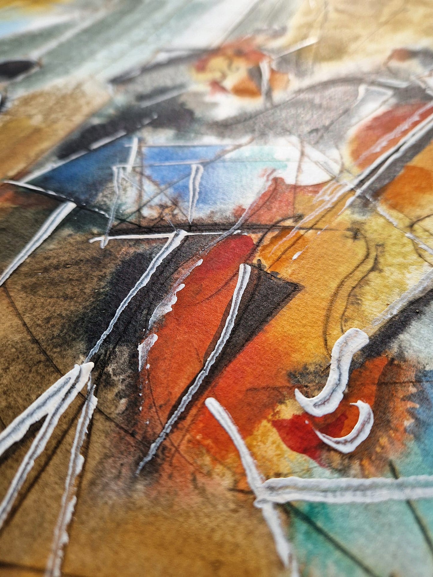 MICHAEL ROZENVAIN - The Sacred Melody (UNIQUE - Watercolor) (Unframed)