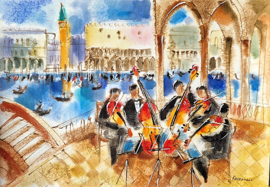 MICHAEL ROZENVAIN - Concerto in C Minor (UNIQUE - Watercolor) (Unframed)