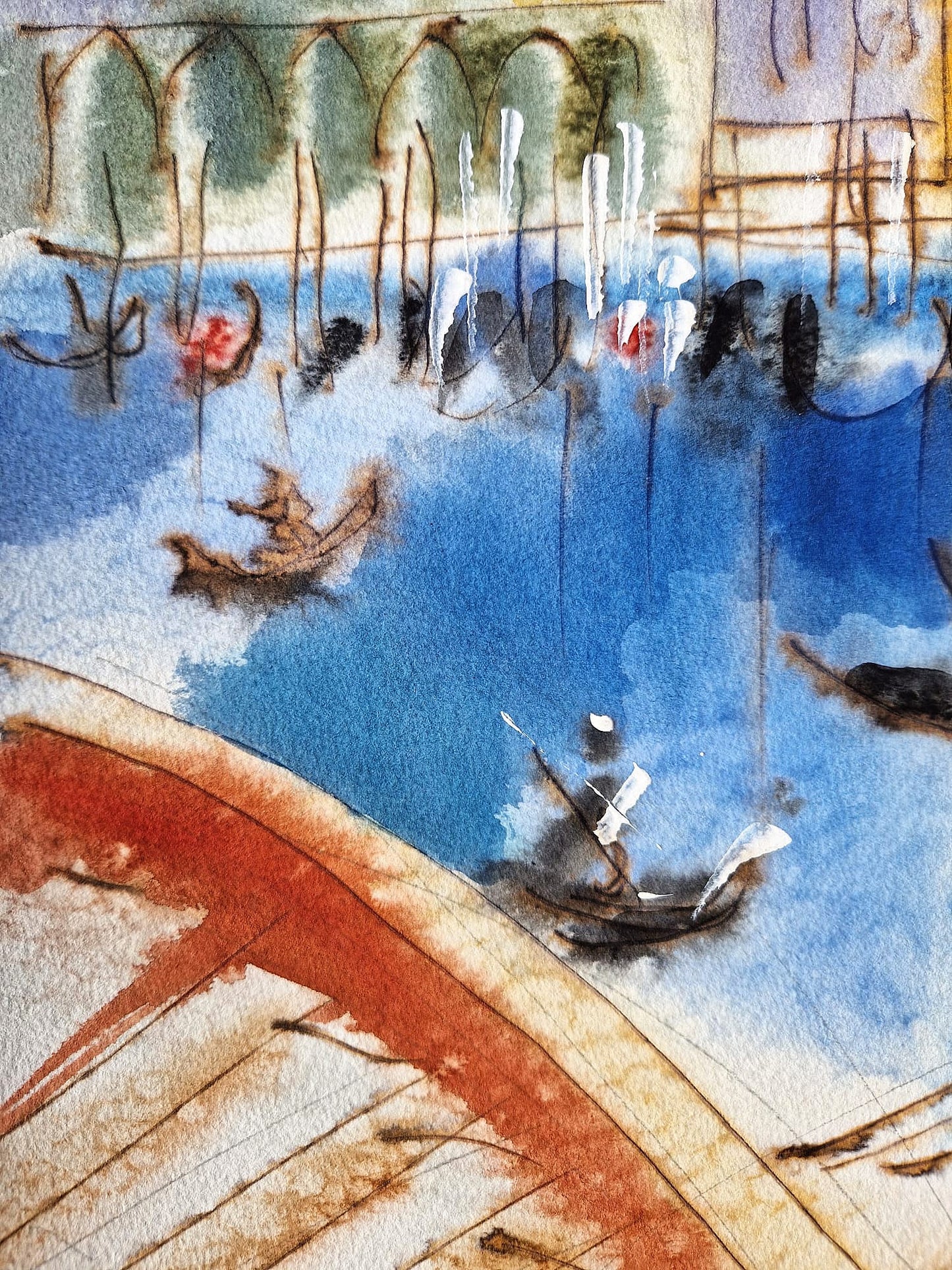 MICHAEL ROZENVAIN - Concerto in C Minor (UNIQUE - Watercolor) (Unframed)