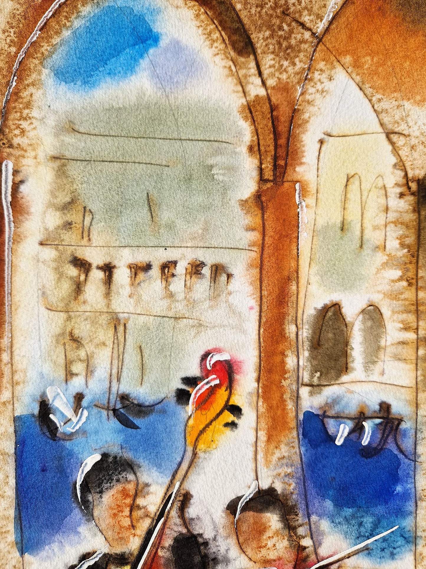 MICHAEL ROZENVAIN - Concerto in C Minor (UNIQUE - Watercolor) (Unframed)