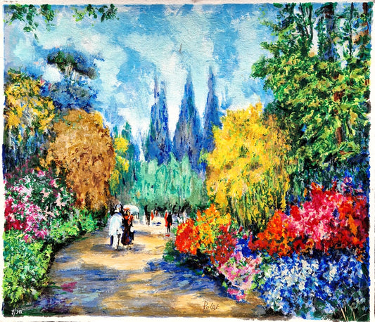 DIMITRI POLAK - The Garden Walk (Unframed) Serigraph