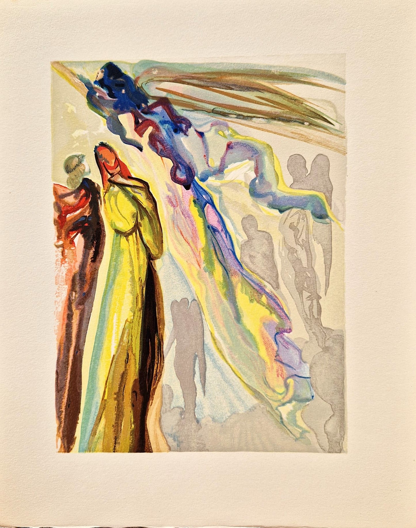 SALVADOR DALI - Ghost of Ancestors (Dante - Divine comedy) (Unframed) Woodcut