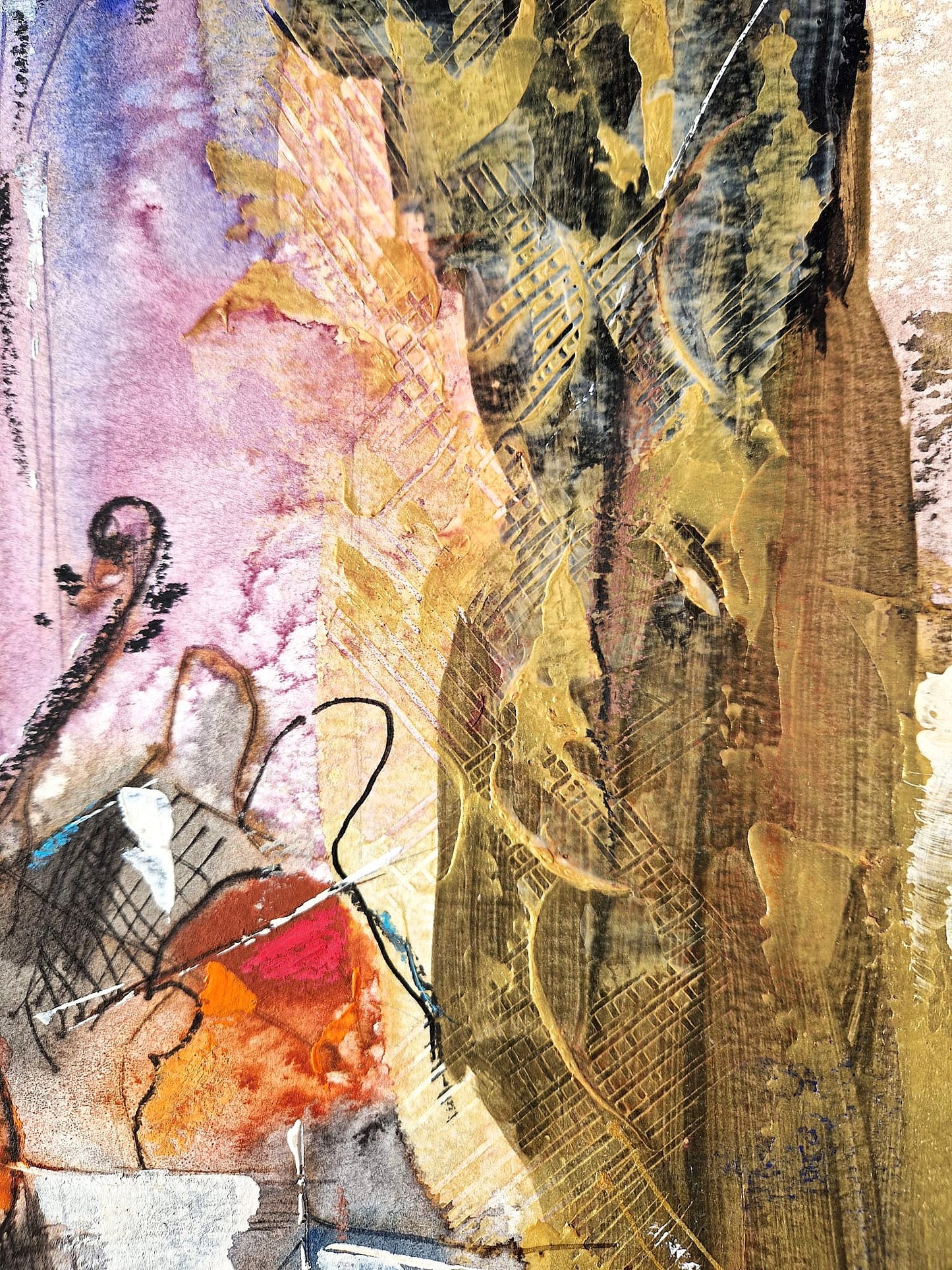 MICHAEL ROZENVAIN - A Hidden Beautiful Spectator (UNIQUE - Watercolor) (Unframed)