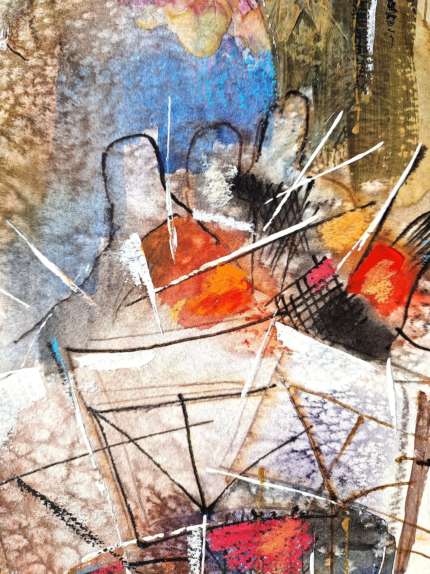 MICHAEL ROZENVAIN - A Hidden Beautiful Spectator (UNIQUE - Watercolor) (Unframed)