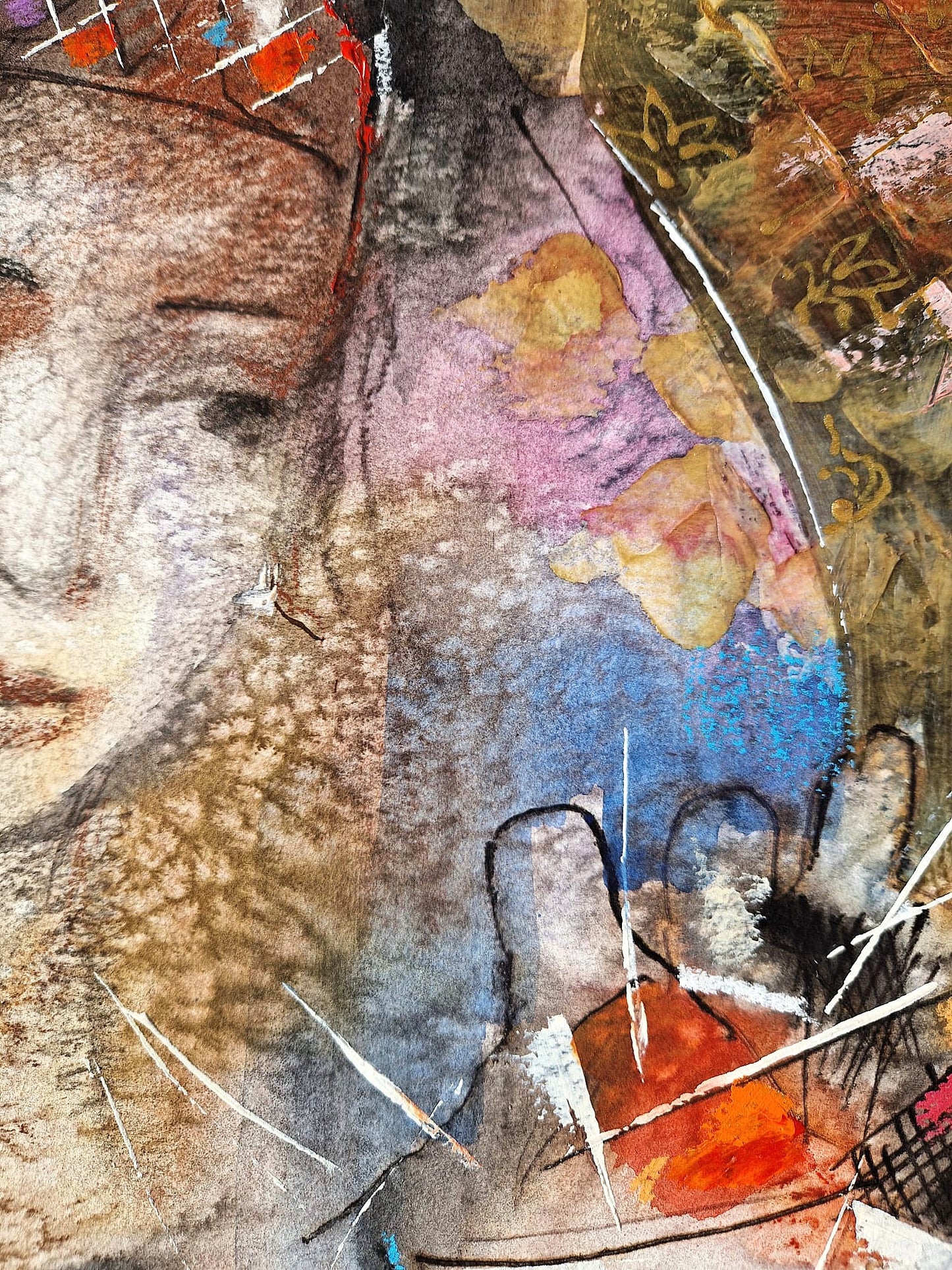 MICHAEL ROZENVAIN - A Hidden Beautiful Spectator (UNIQUE - Watercolor) (Unframed)