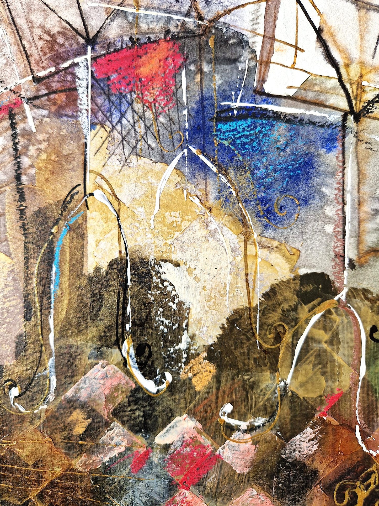 MICHAEL ROZENVAIN - A Hidden Beautiful Spectator (UNIQUE - Watercolor) (Unframed)