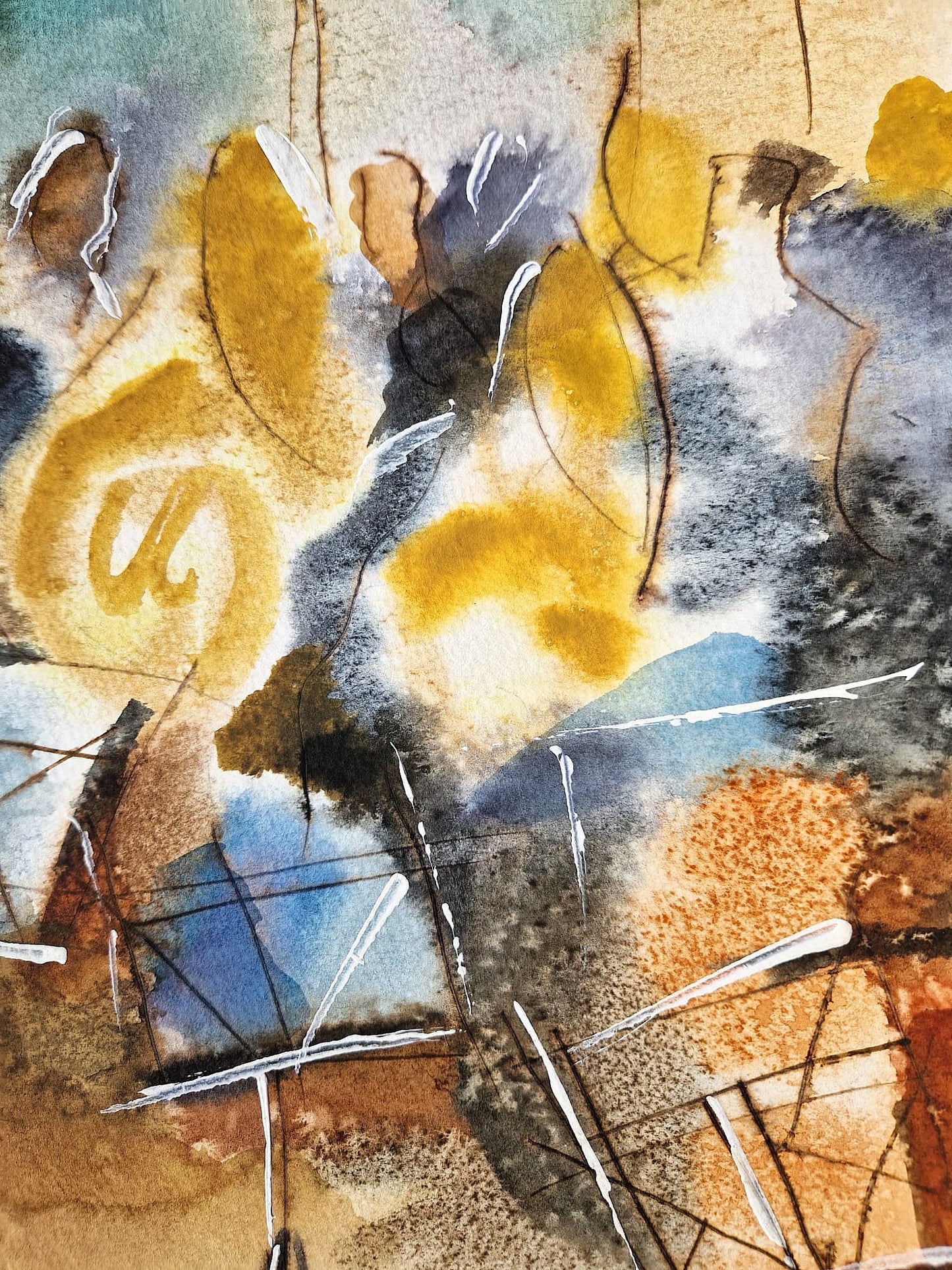 MICHAEL ROZENVAIN - The Maestro’s Command (UNIQUE - Watercolor) (Unframed)