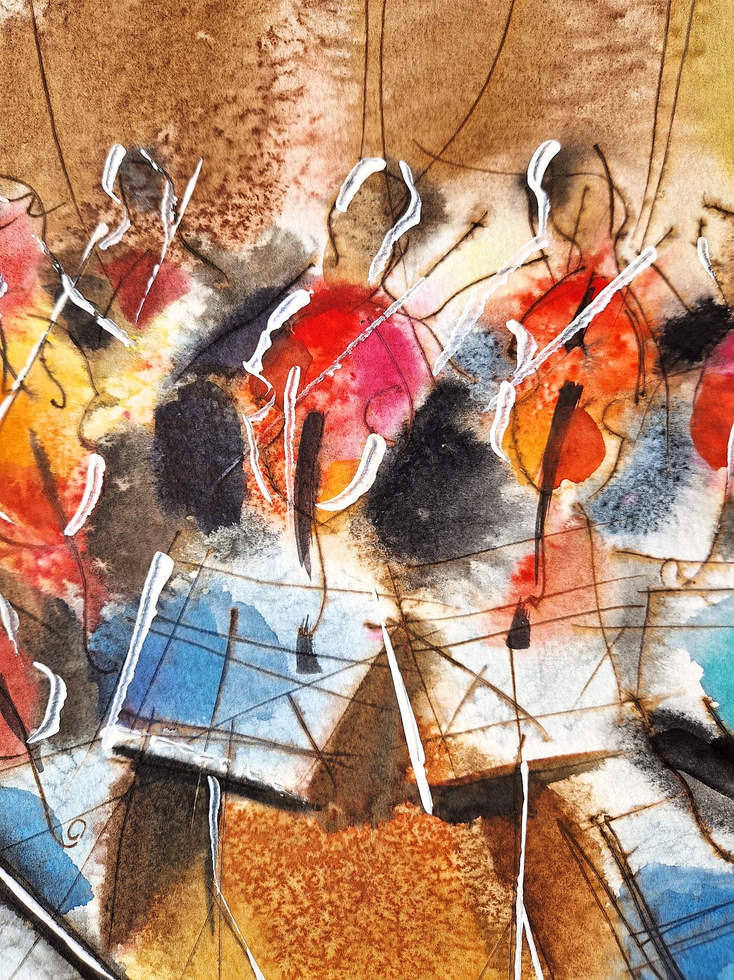 MICHAEL ROZENVAIN - The Maestro’s Command (UNIQUE - Watercolor) (Unframed)