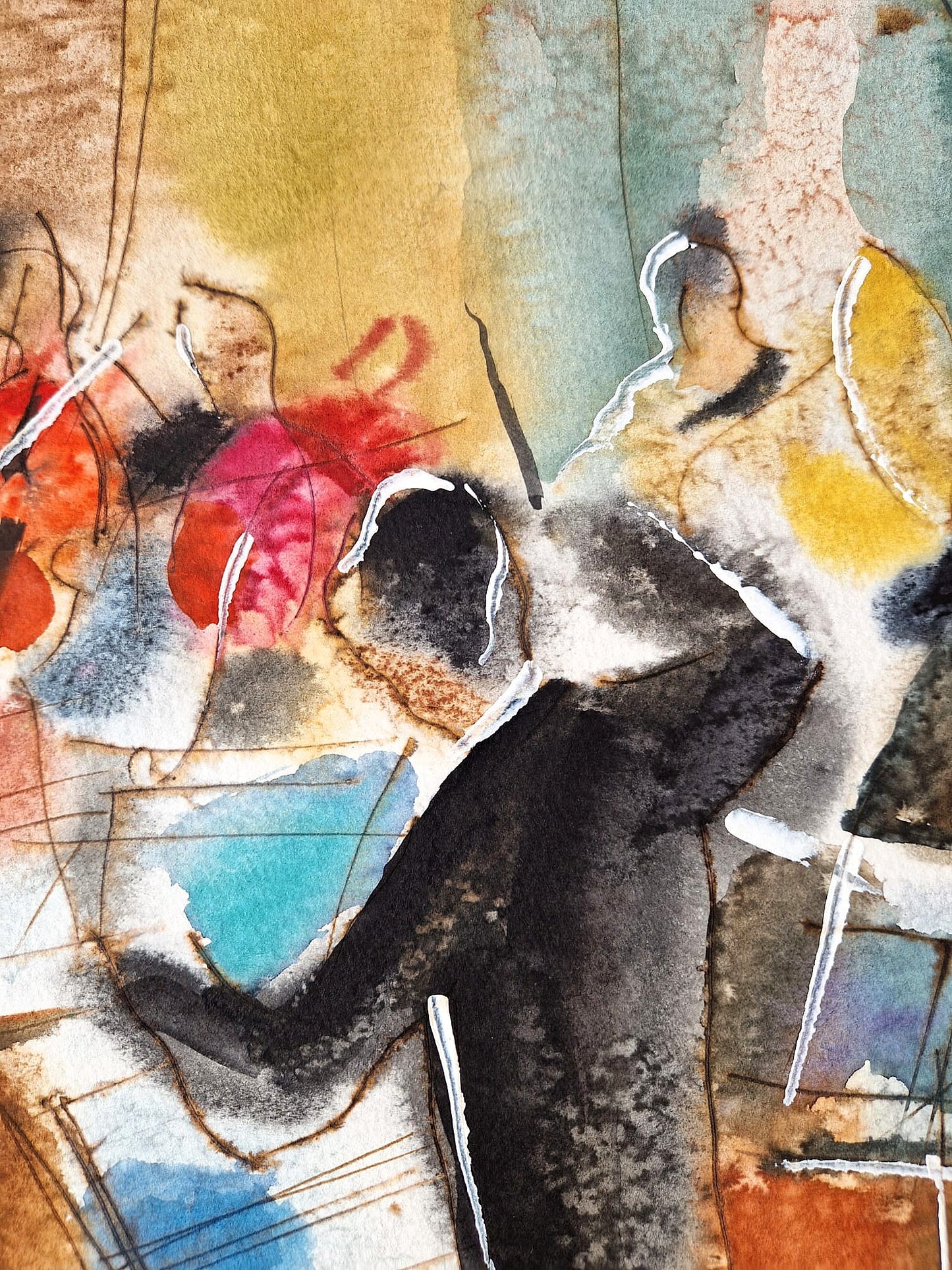 MICHAEL ROZENVAIN - The Maestro’s Command (UNIQUE - Watercolor) (Unframed)