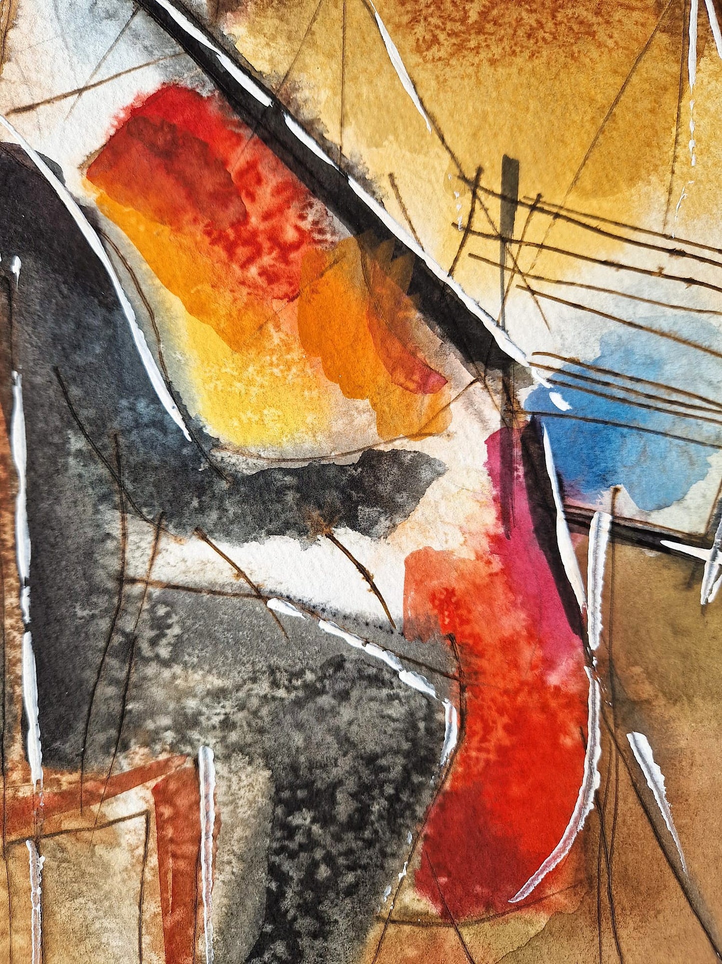 MICHAEL ROZENVAIN - The Maestro’s Command (UNIQUE - Watercolor) (Unframed)