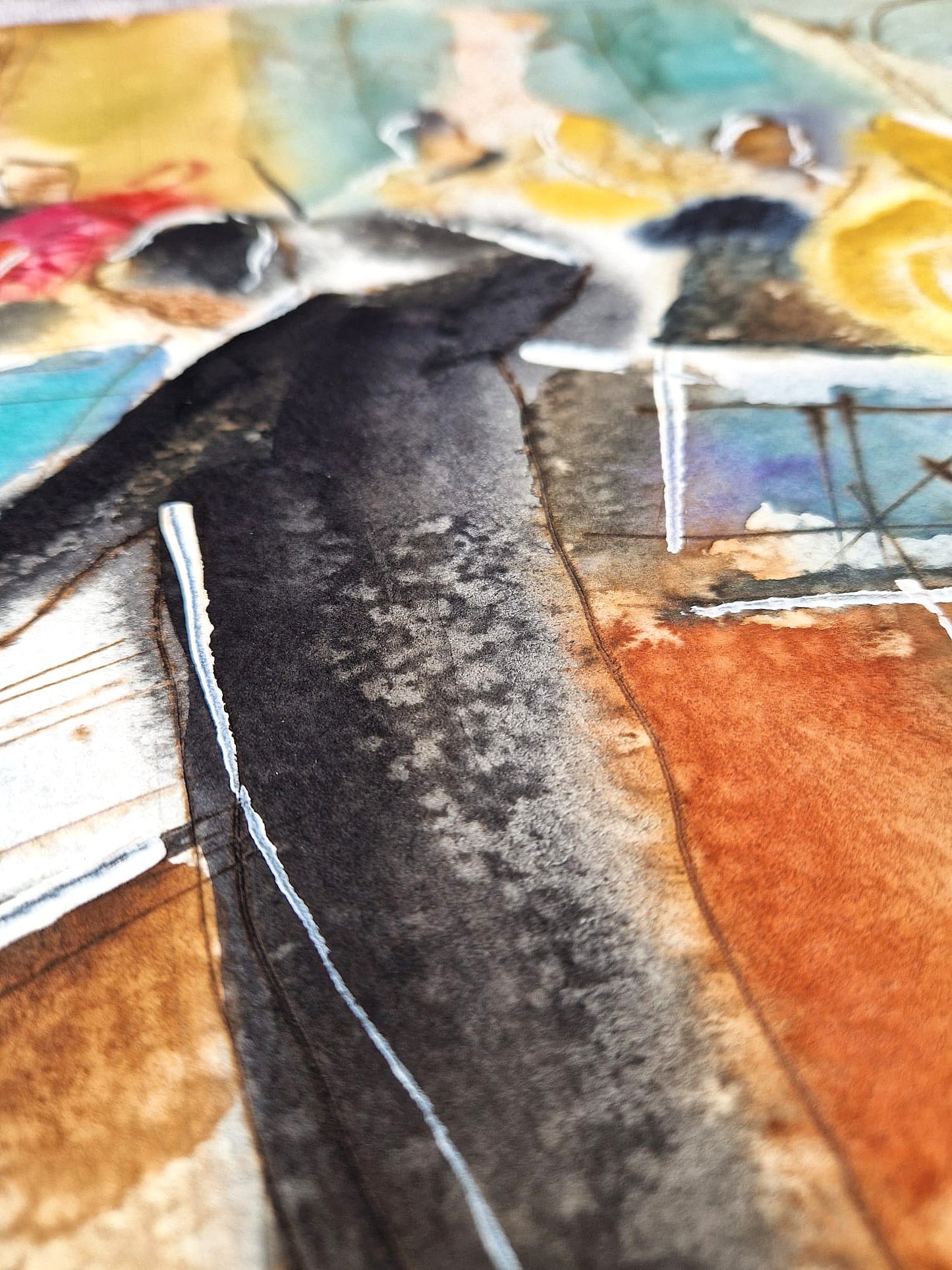 MICHAEL ROZENVAIN - The Maestro’s Command (UNIQUE - Watercolor) (Unframed)