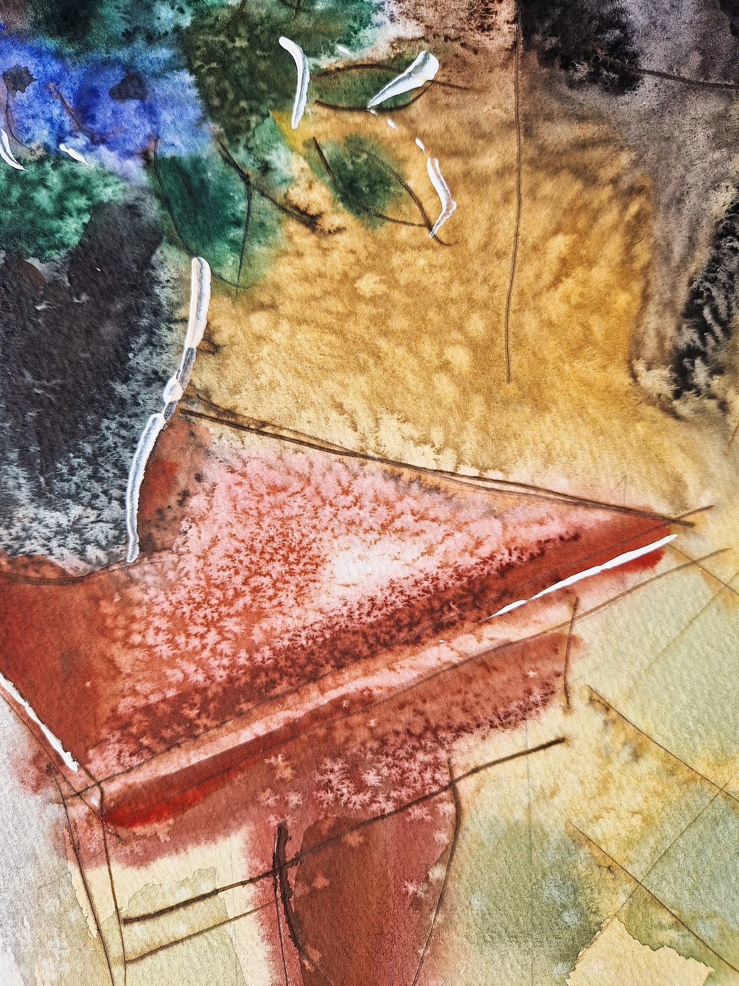 MICHAEL ROZENVAIN - String Quartet in Sunroom (UNIQUE - Watercolor) (Unframed)