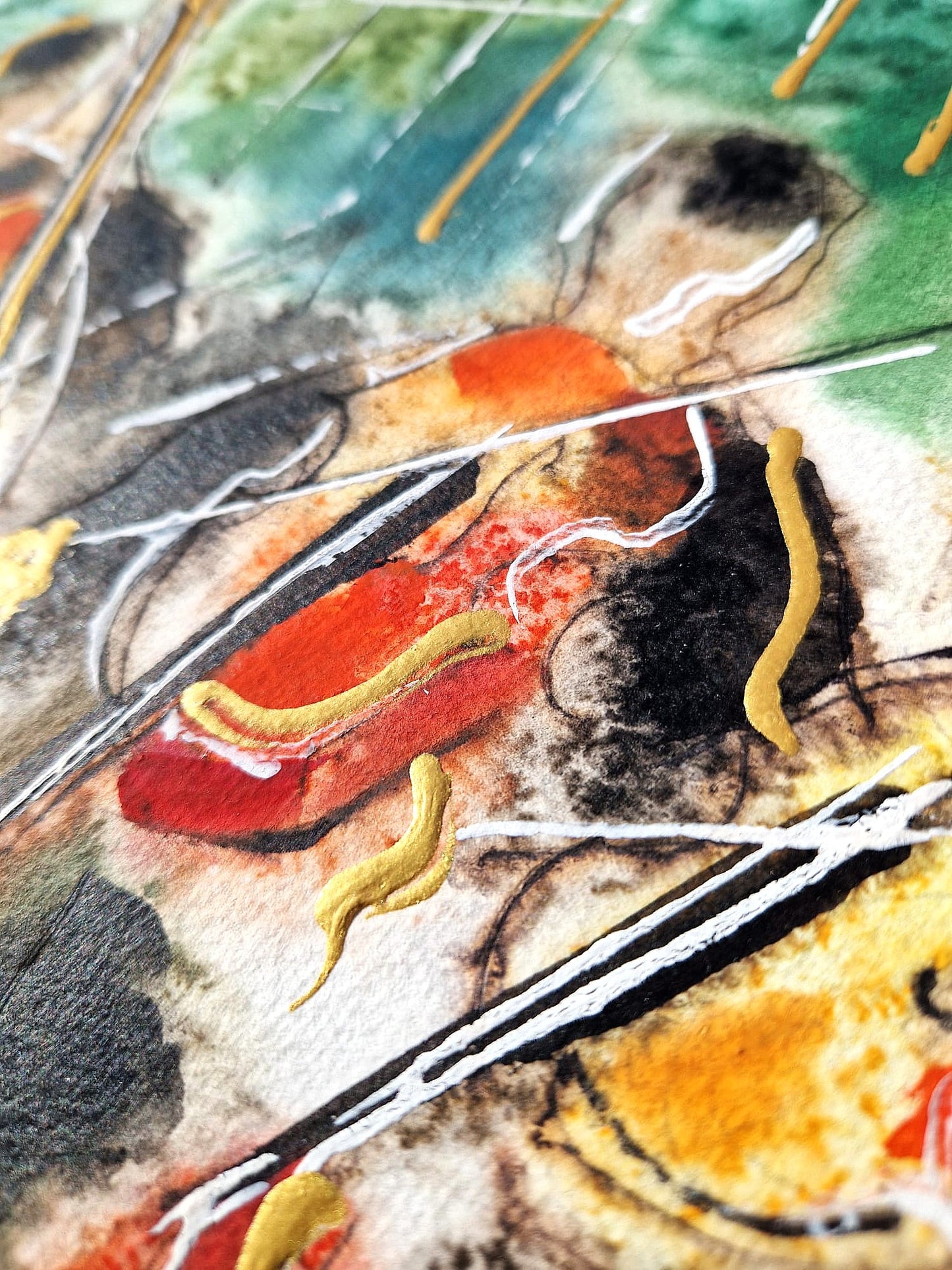 MICHAEL ROZENVAIN - The Terrace Recital (UNIQUE - Watercolor) (Unframed)