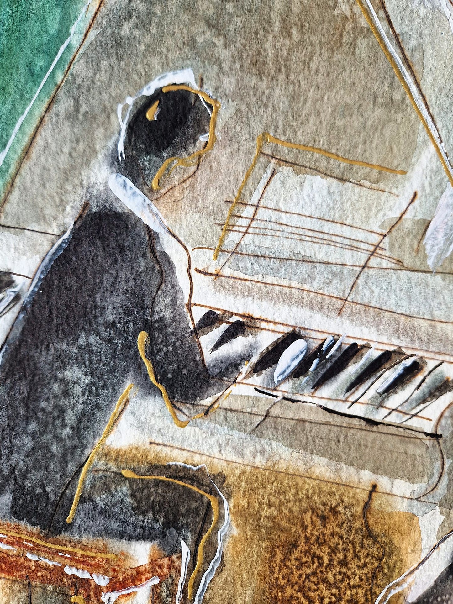 MICHAEL ROZENVAIN - The Symphonic Pulse (UNIQUE - Watercolor) (Unframed)