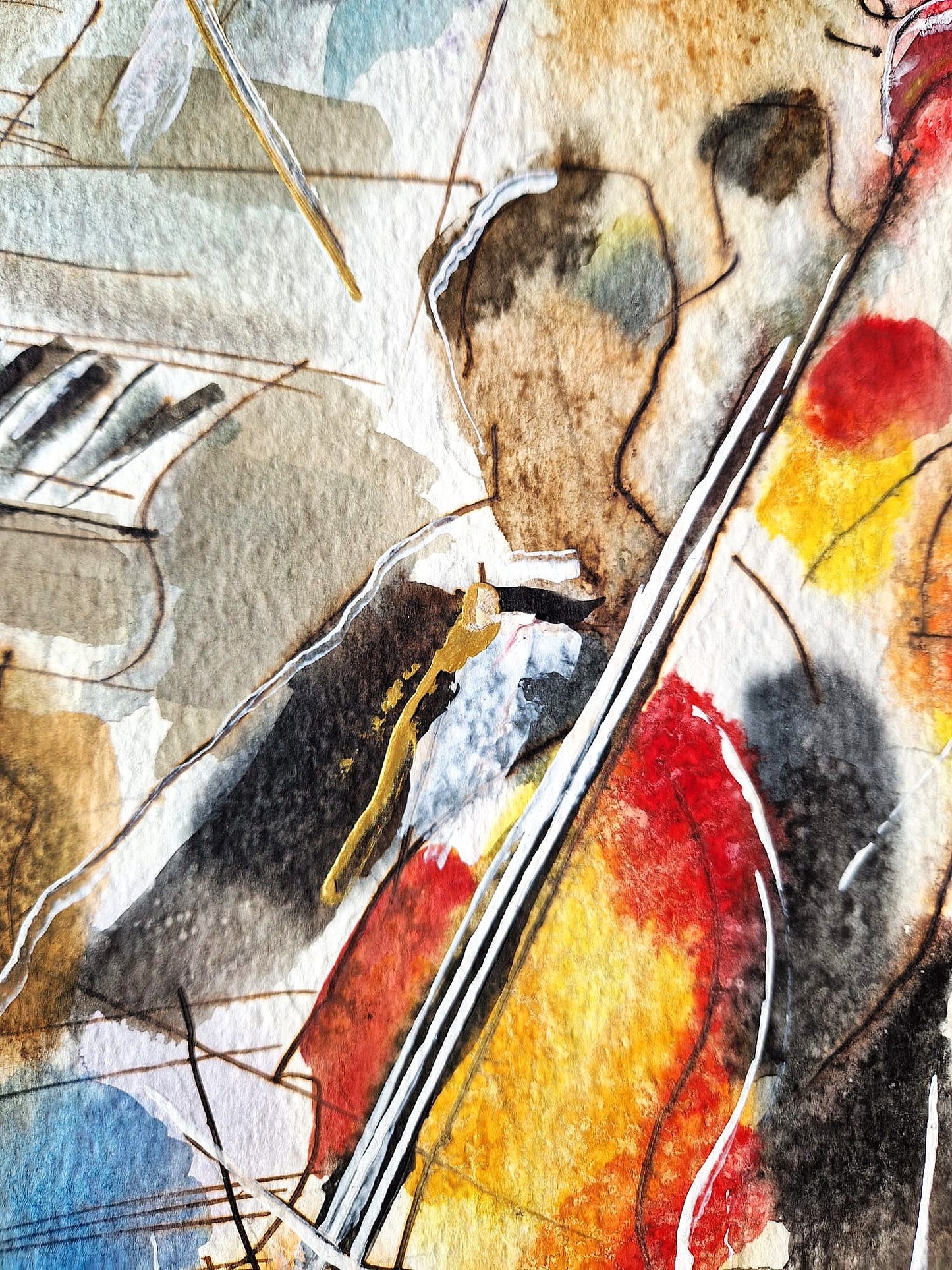 MICHAEL ROZENVAIN - The Symphonic Pulse (UNIQUE - Watercolor) (Unframed)