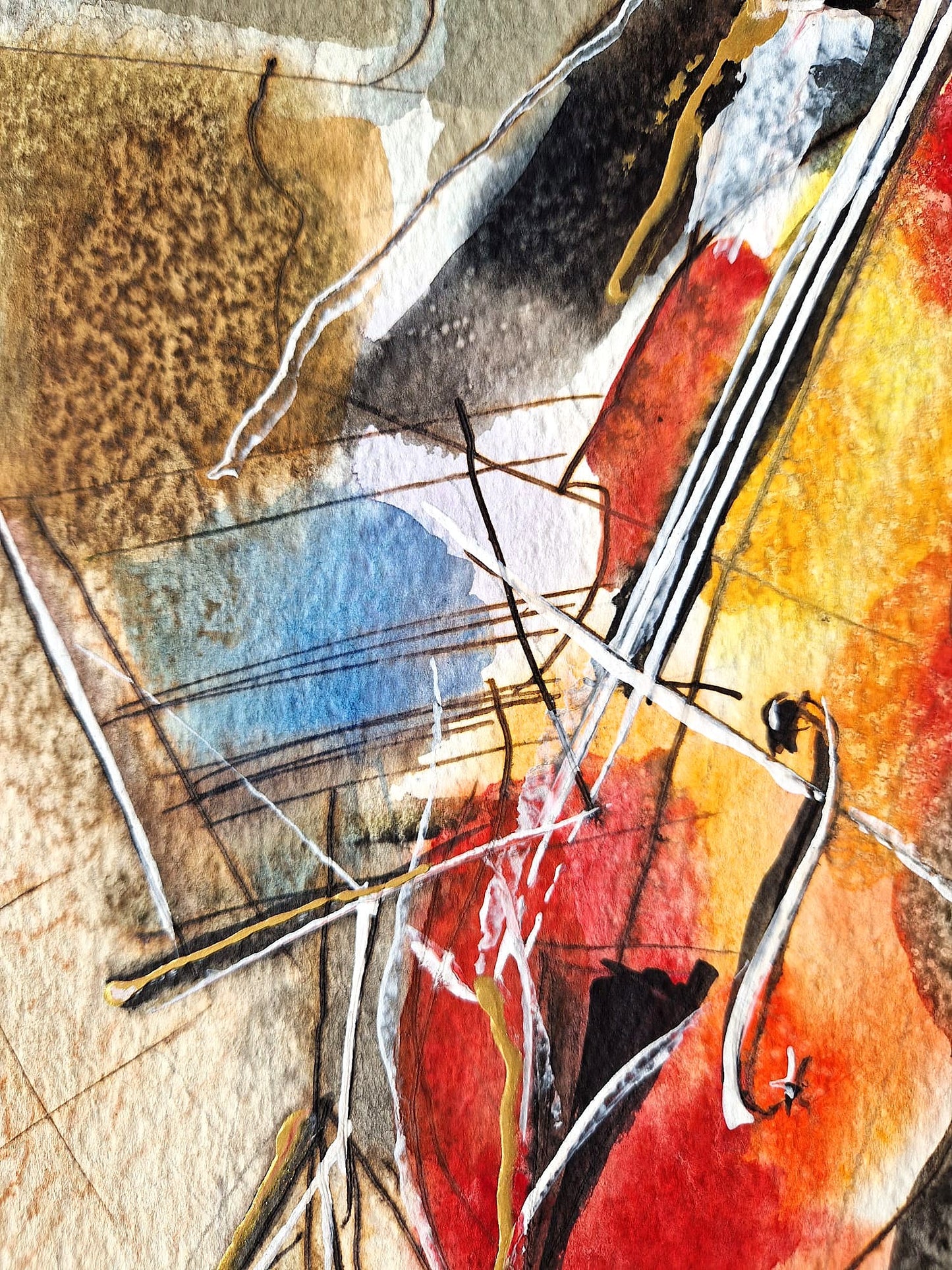MICHAEL ROZENVAIN - The Symphonic Pulse (UNIQUE - Watercolor) (Unframed)
