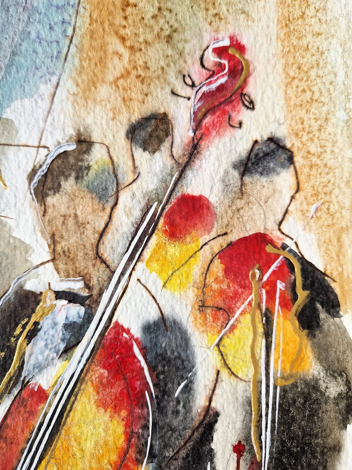 MICHAEL ROZENVAIN - The Symphonic Pulse (UNIQUE - Watercolor) (Unframed)