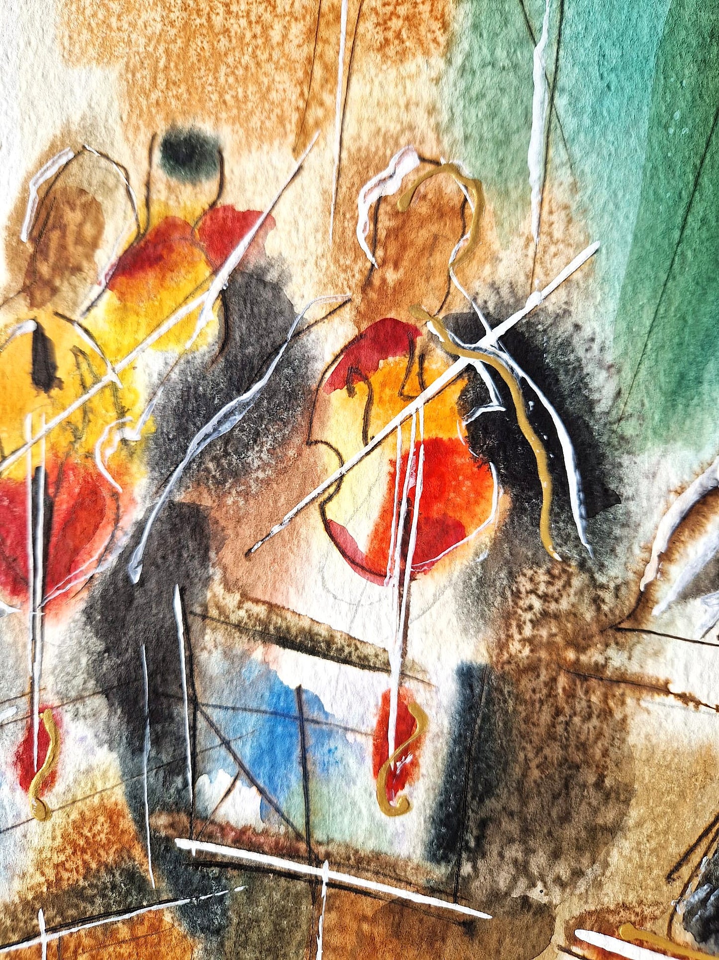 MICHAEL ROZENVAIN - The Symphonic Pulse (UNIQUE - Watercolor) (Unframed)