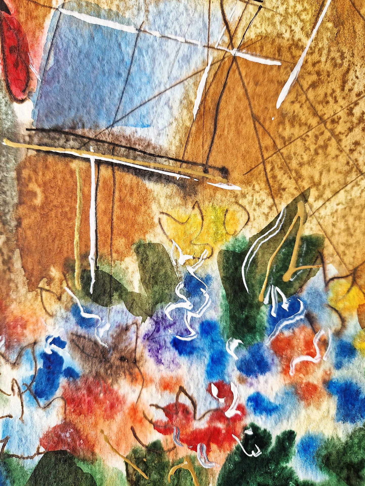 MICHAEL ROZENVAIN - The Symphonic Pulse (UNIQUE - Watercolor) (Unframed)