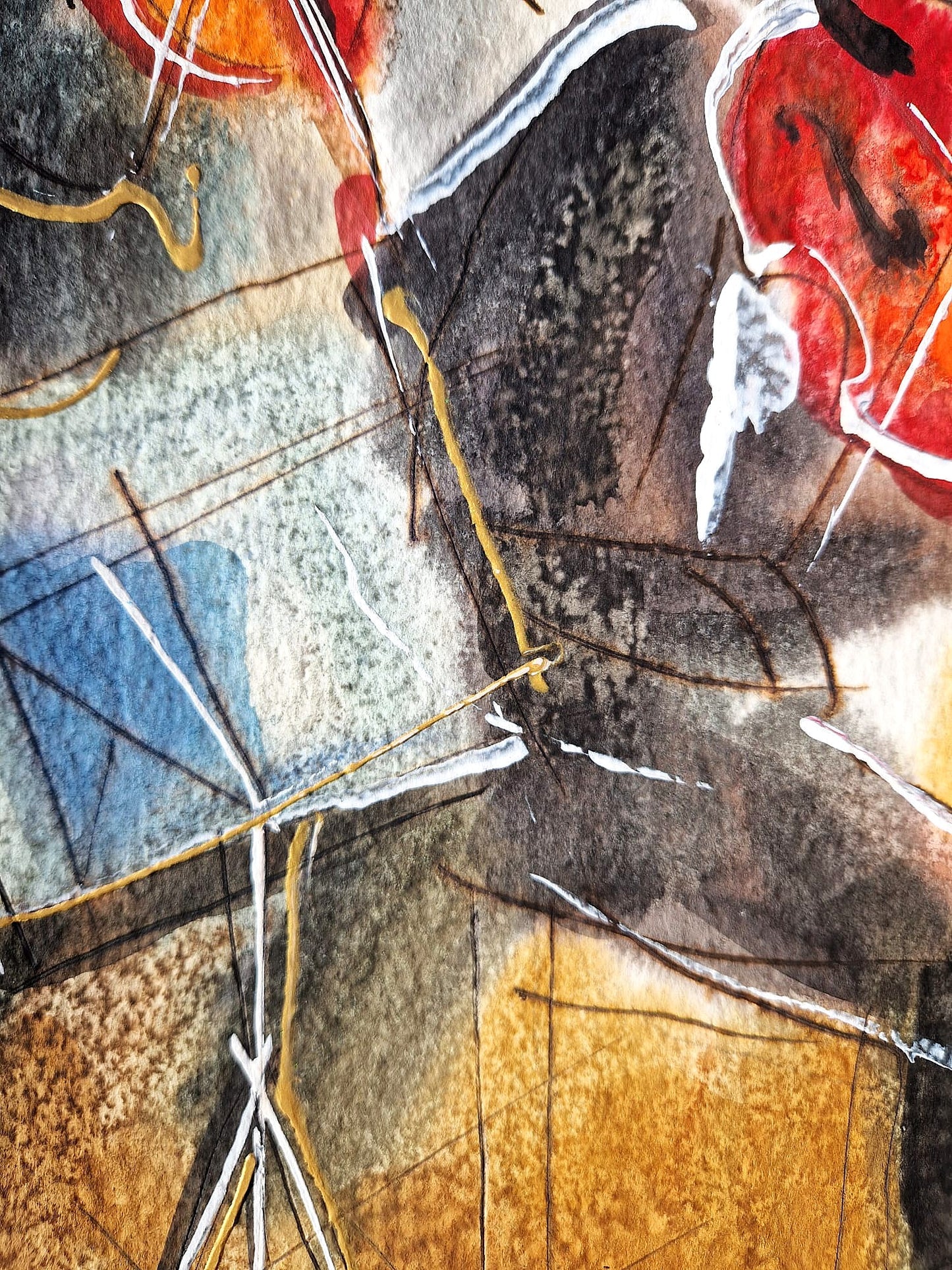 MICHAEL ROZENVAIN - The Symphonic Pulse (UNIQUE - Watercolor) (Unframed)