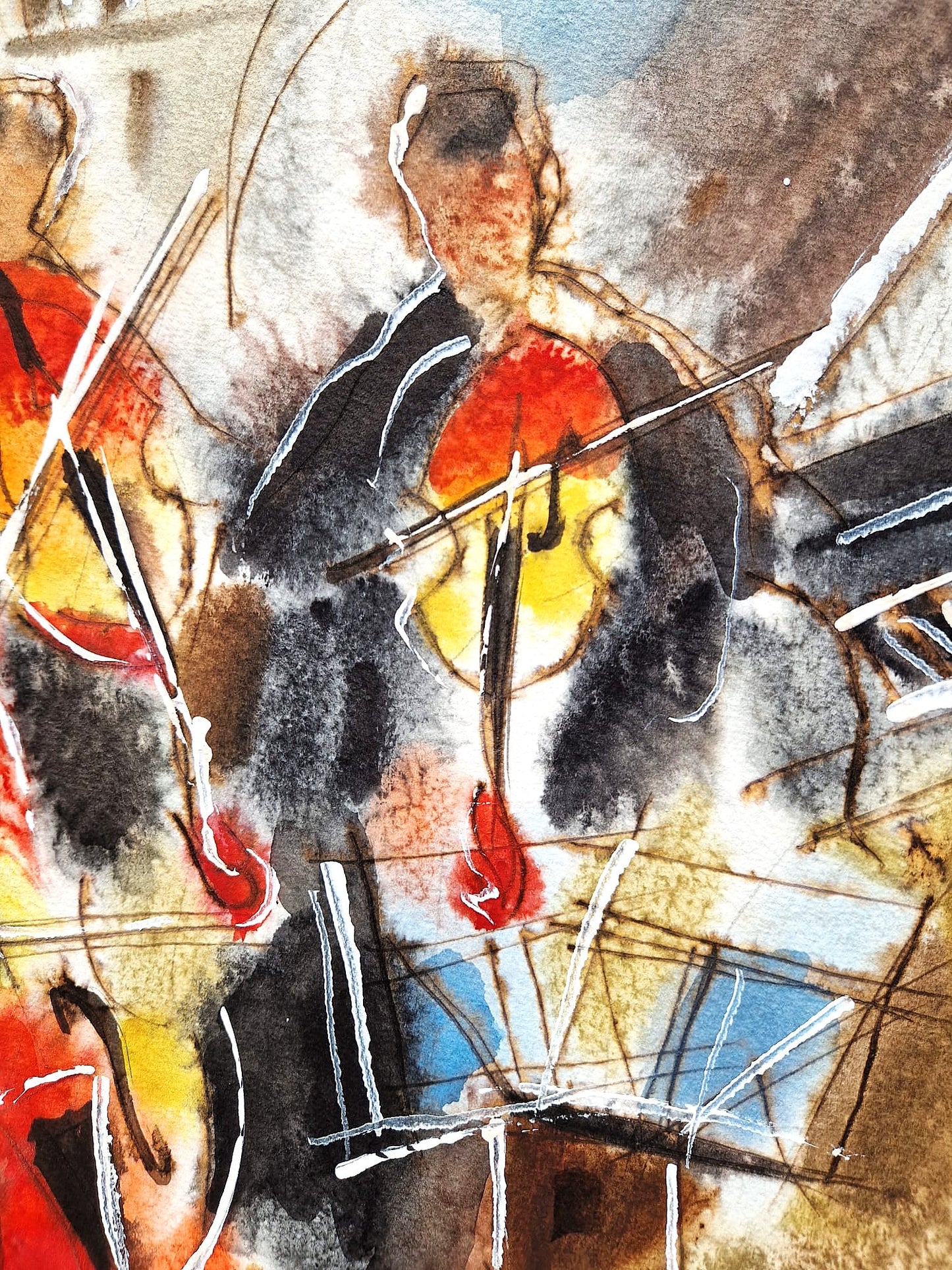 MICHAEL ROZENVAIN - Florence Quartet (UNIQUE - Watercolor) (Unframed)