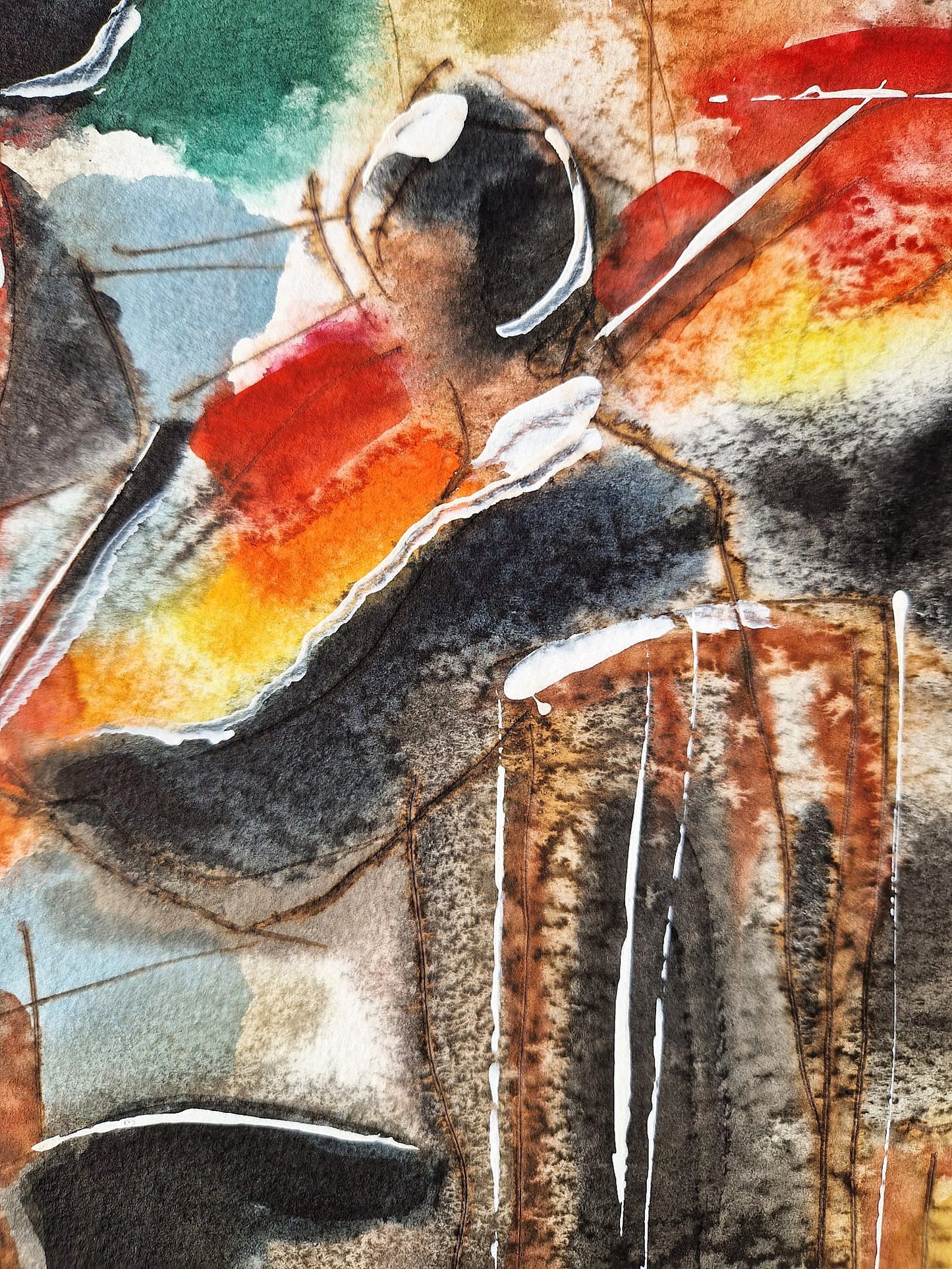 MICHAEL ROZENVAIN - Ballroom Sounds (UNIQUE - Watercolor) (Unframed)