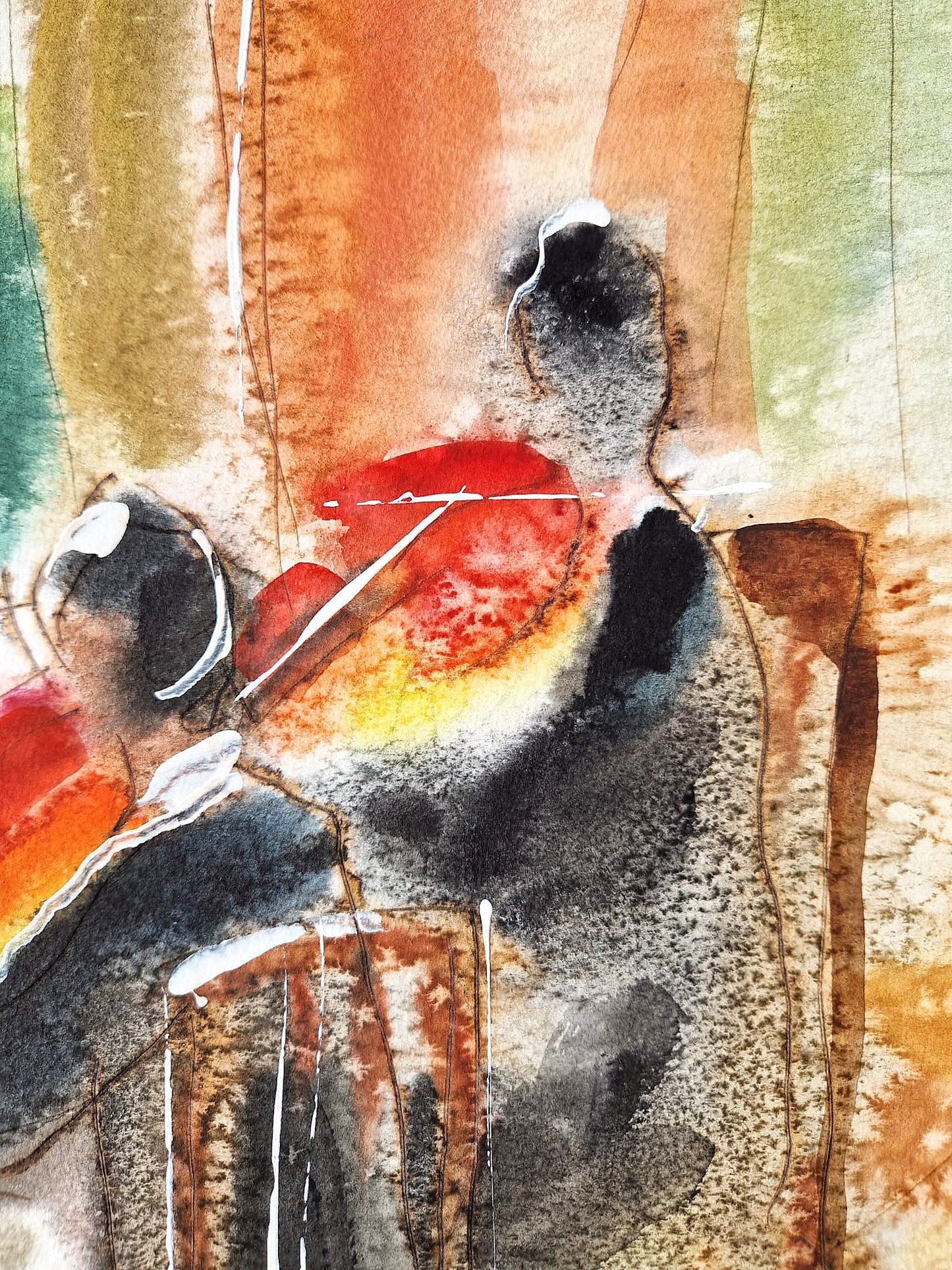 MICHAEL ROZENVAIN - Ballroom Sounds (UNIQUE - Watercolor) (Unframed)