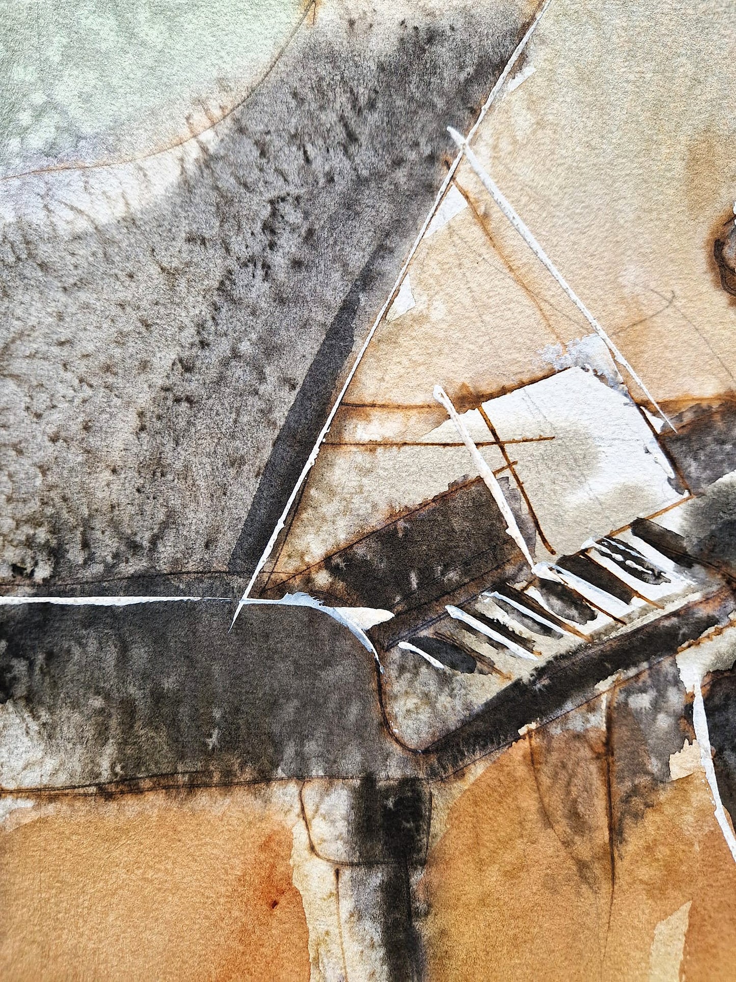 MICHAEL ROZENVAIN - The Melodic Resonance (UNIQUE - Watercolor) (Unframed)