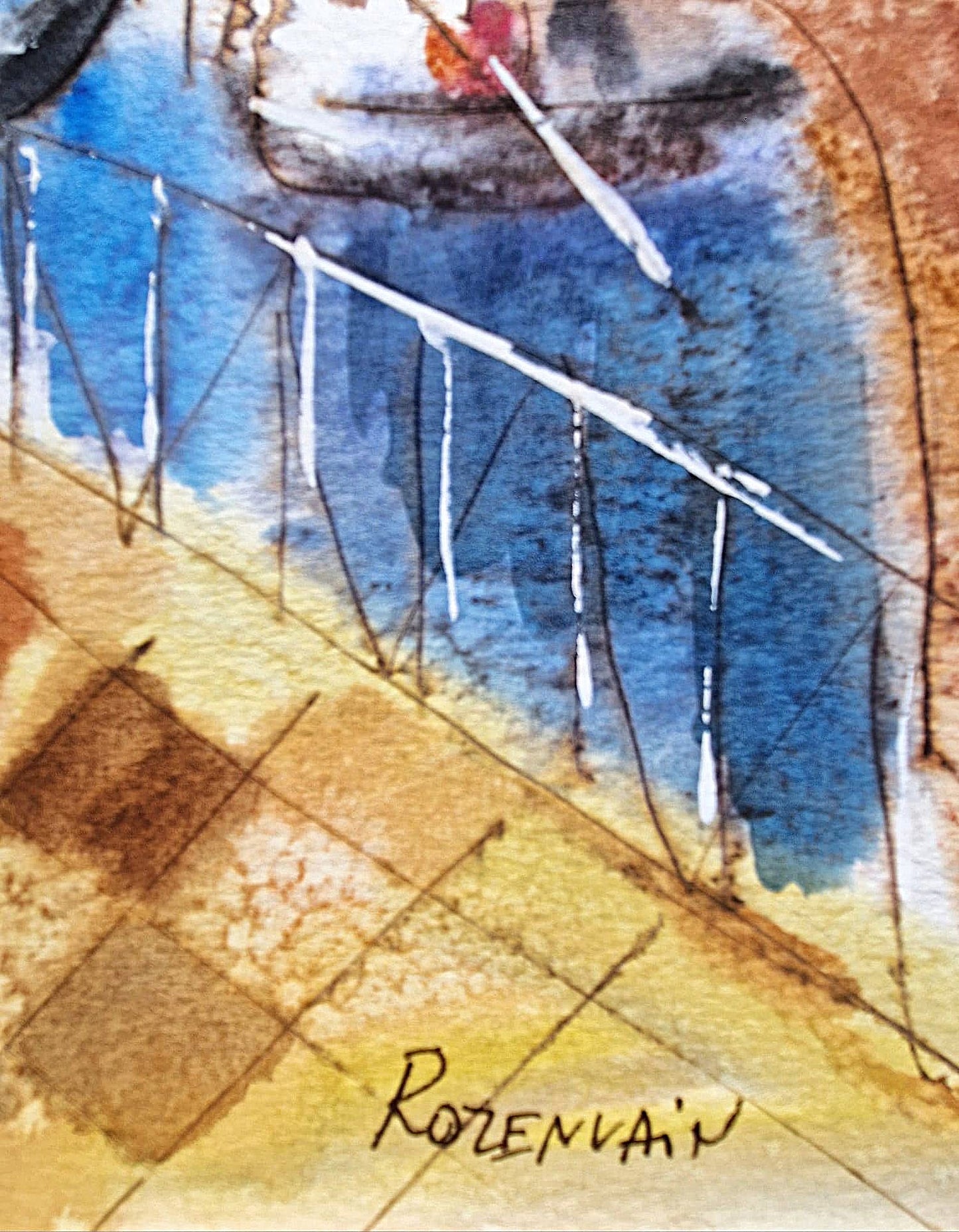 MICHAEL ROZENVAIN - Summer Sonata (UNIQUE - Watercolor) (Unframed)