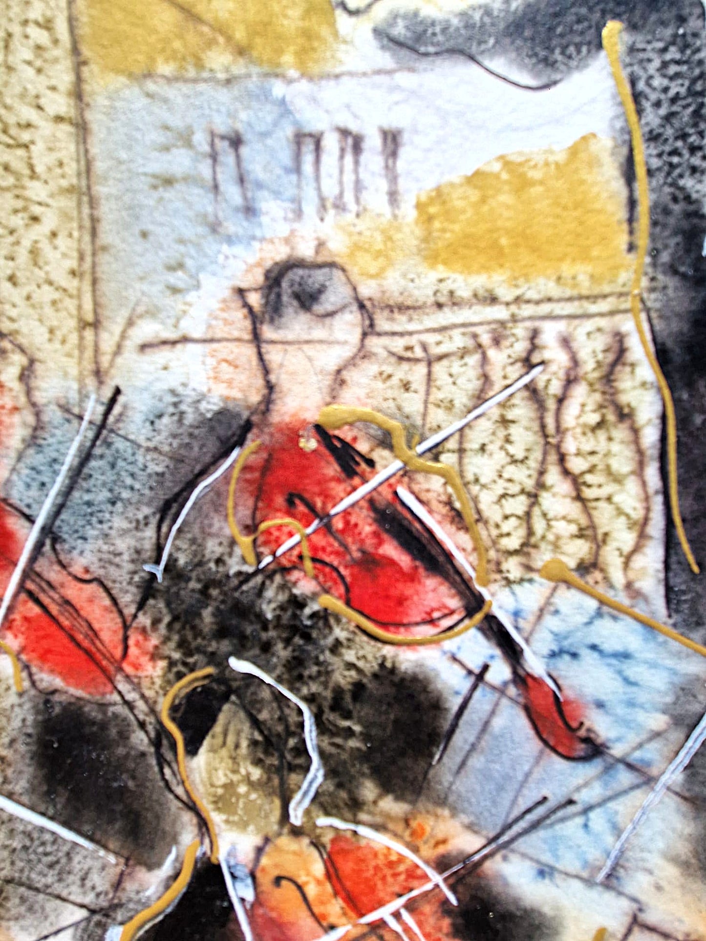 MICHAEL ROZENVAIN - Conductor & Musicians (UNIQUE - Watercolor) (Unframed)