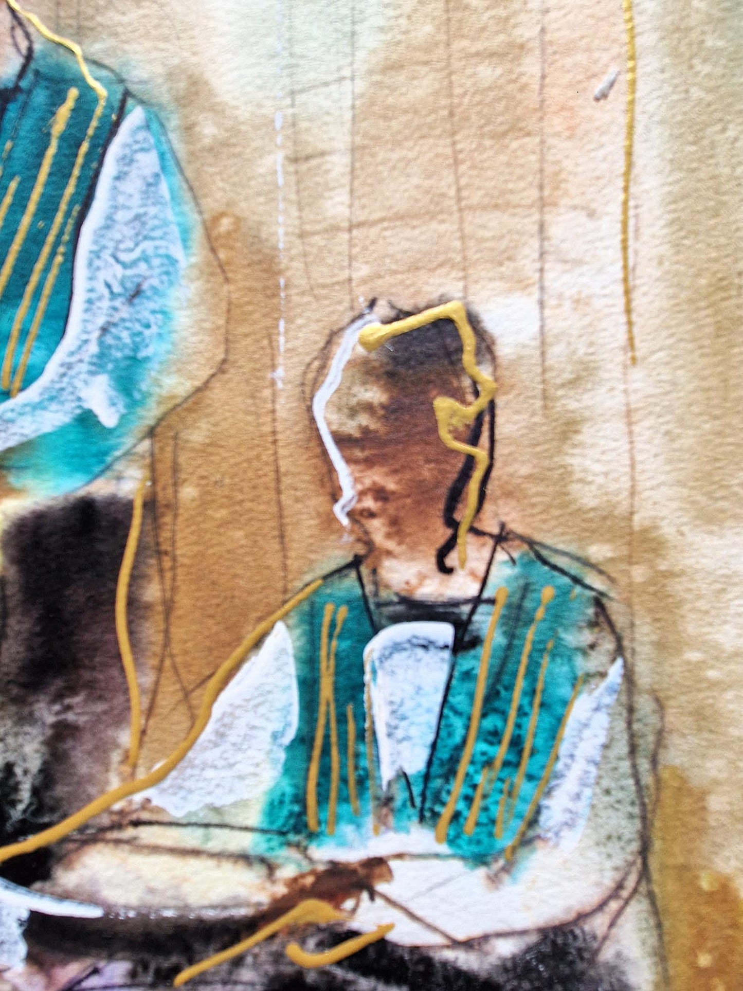 MICHAEL ROZENVAIN - Jazz Band (UNIQUE - Watercolor) (Unframed)