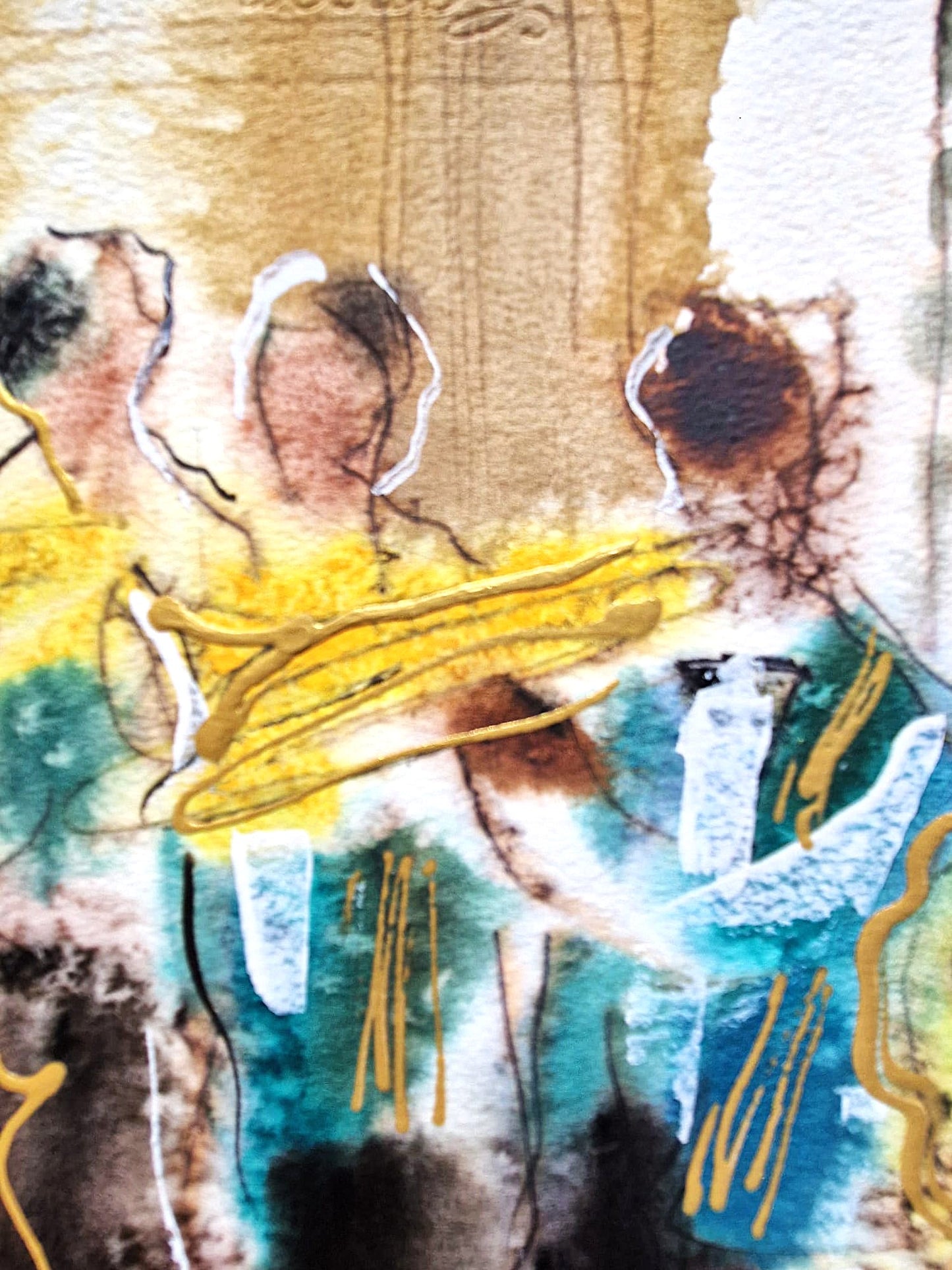 MICHAEL ROZENVAIN - Jazz Band (UNIQUE - Watercolor) (Unframed)