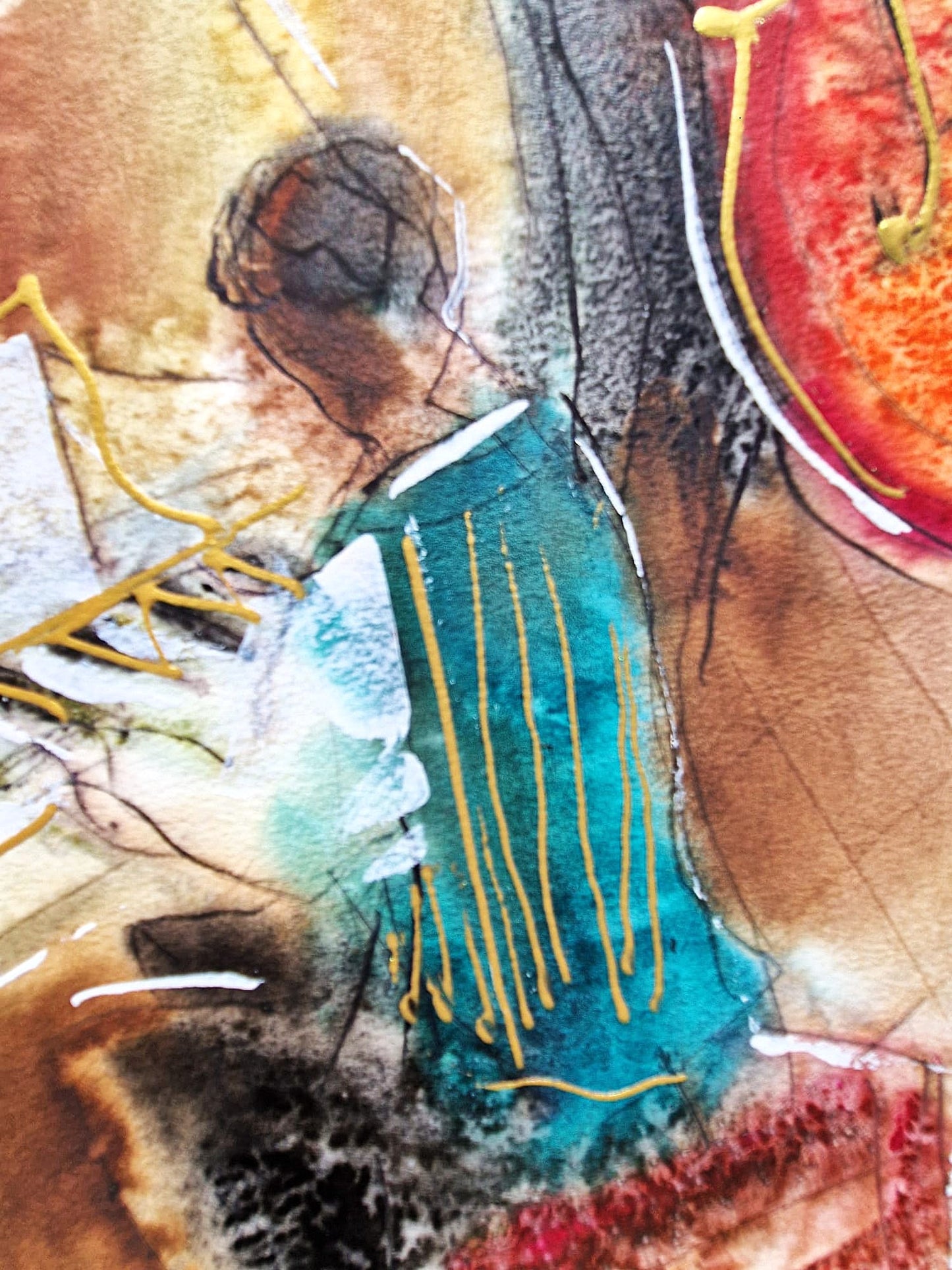 MICHAEL ROZENVAIN - Jazz Band (UNIQUE - Watercolor) (Unframed)