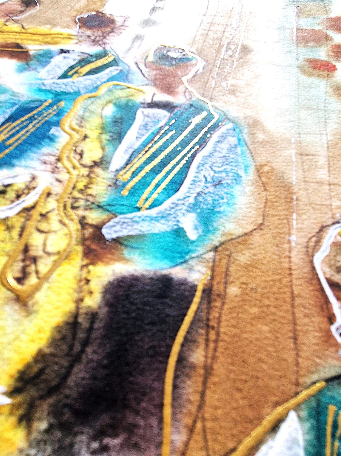 MICHAEL ROZENVAIN - Jazz Band (UNIQUE - Watercolor) (Unframed)