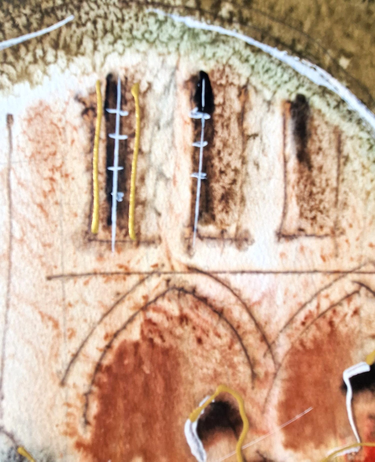 MICHAEL ROZENVAIN - Musical Venice  (UNIQUE - Watercolor) (Unframed)