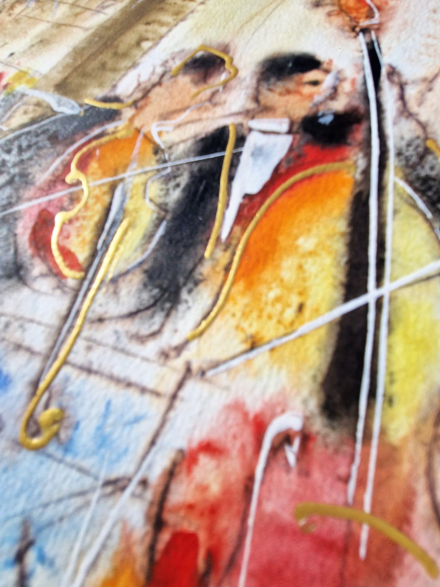 MICHAEL ROZENVAIN - Musical Venice  (UNIQUE - Watercolor) (Unframed)