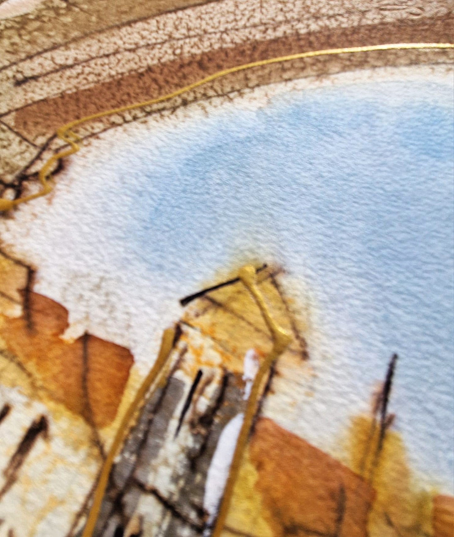 MICHAEL ROZENVAIN - Musical Florence (UNIQUE - Watercolor) (Unframed)