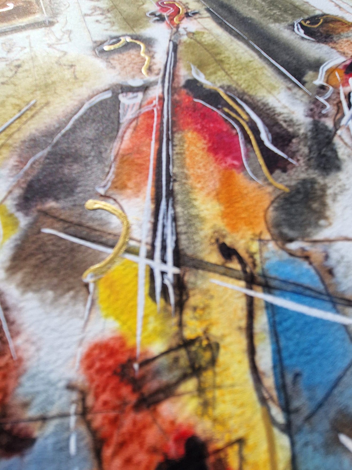 MICHAEL ROZENVAIN - Intimate Orchestra (UNIQUE - Watercolor) (Unframed)