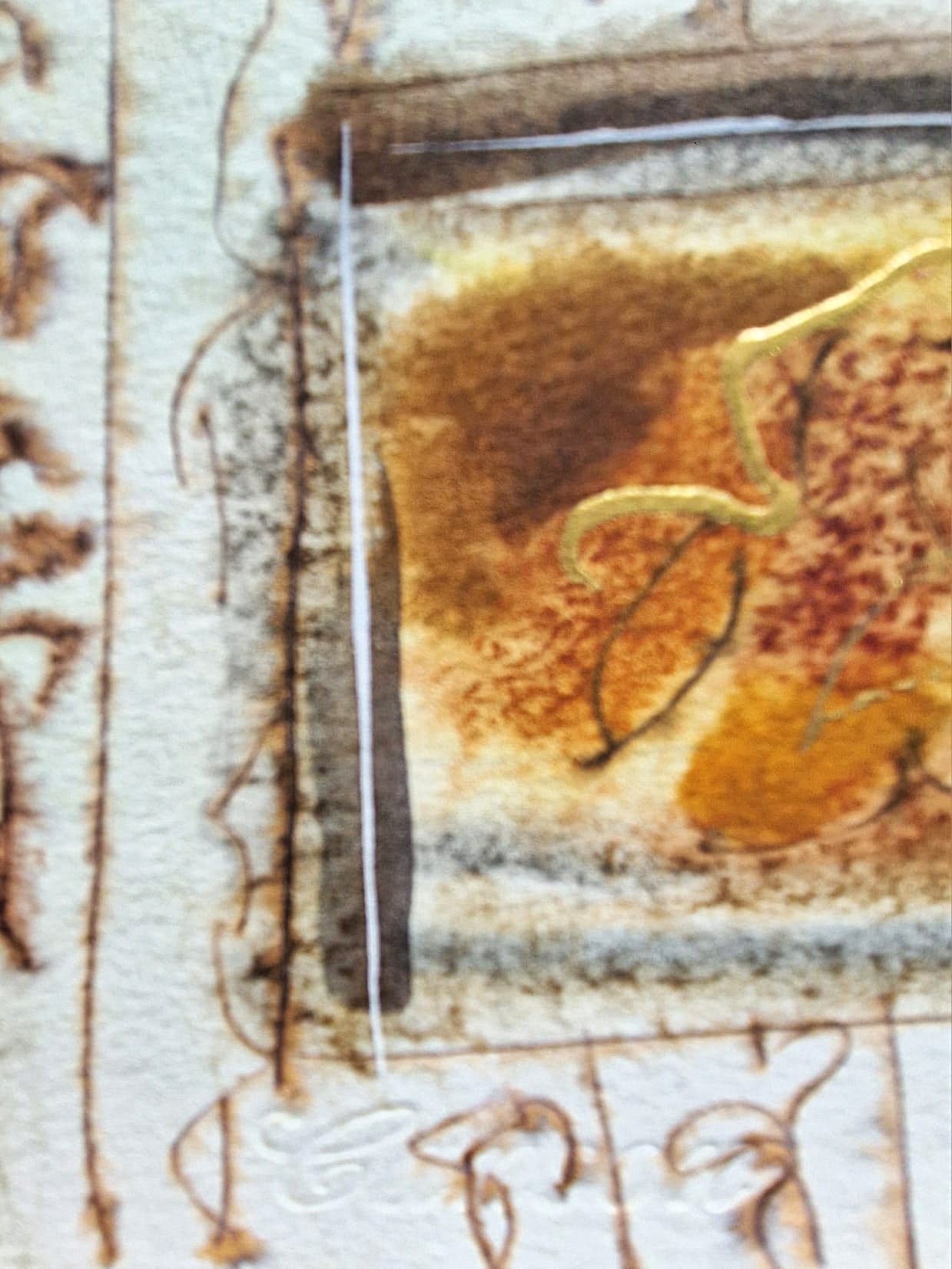 MICHAEL ROZENVAIN - Intimate Orchestra (UNIQUE - Watercolor) (Unframed)