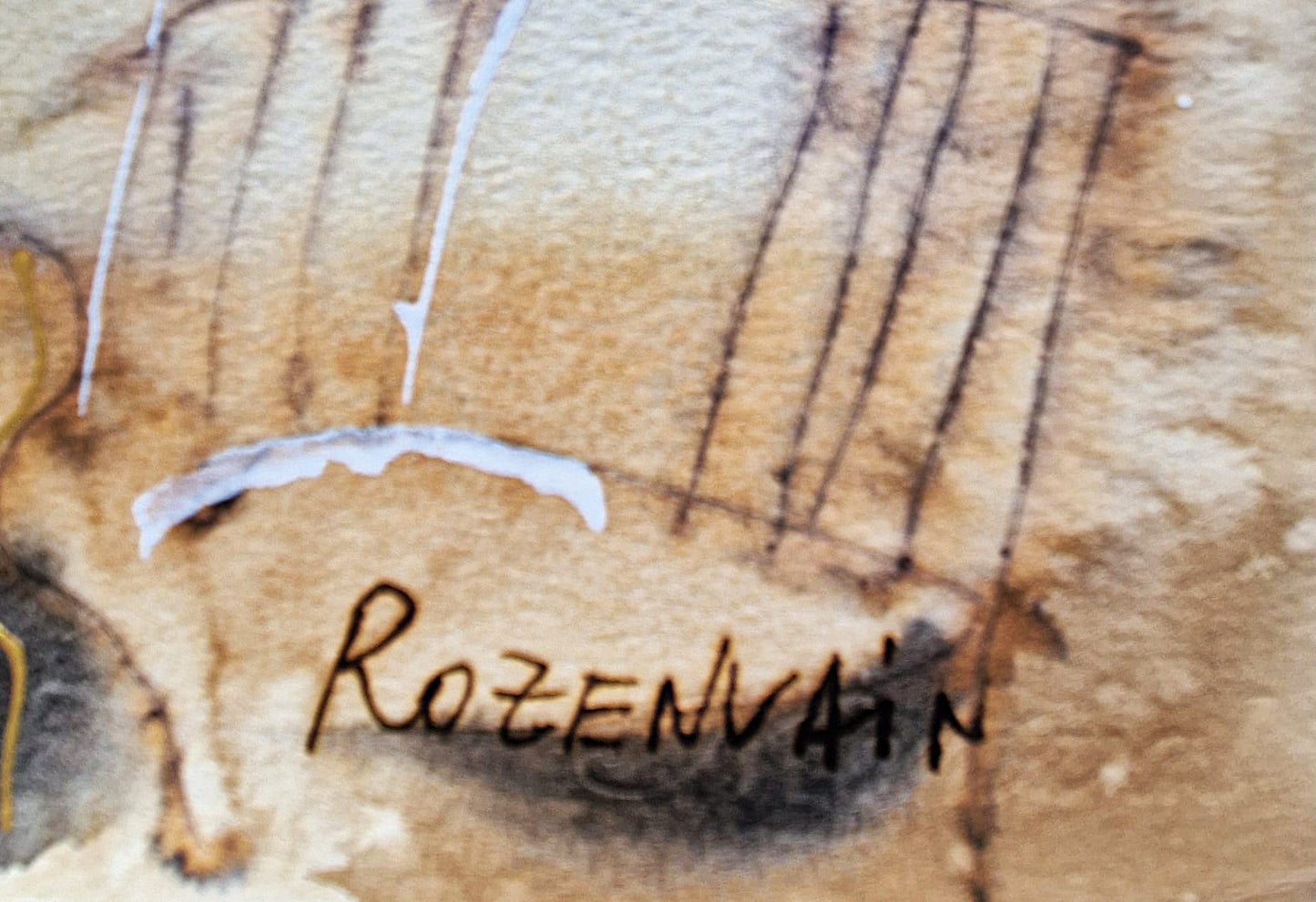 MICHAEL ROZENVAIN - Jazz Session (UNIQUE - Watercolor) (Unframed)