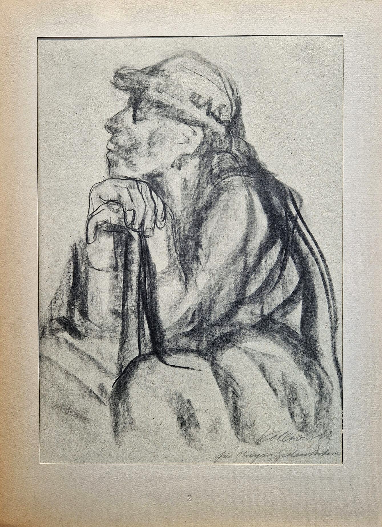 Käthe Kollwitz - Study for Professor Breyfig's Gravestone (Unframed), High-Quality Collotype Print