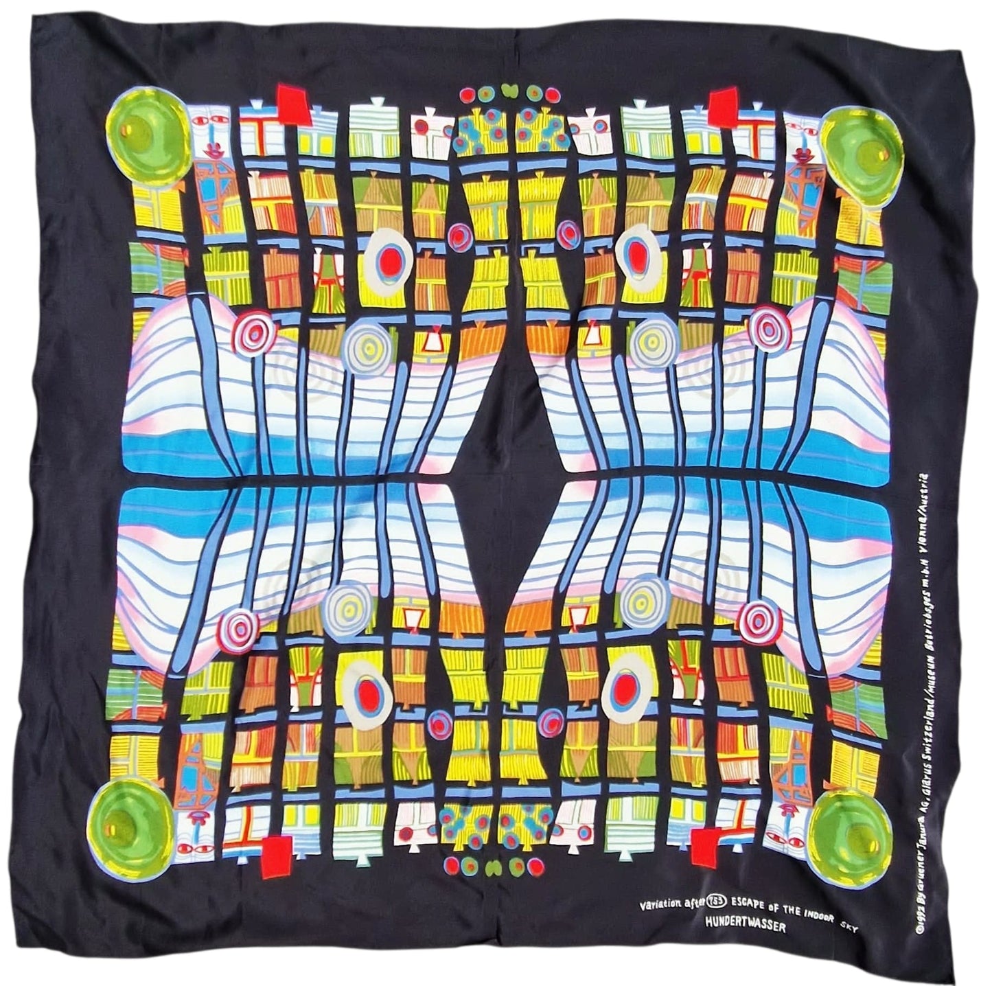 FRIEDENSREICH HUNDERTWASSER - Escape of the Indoor Sky ( Ladies Scarf ) Art Print from Gallery
