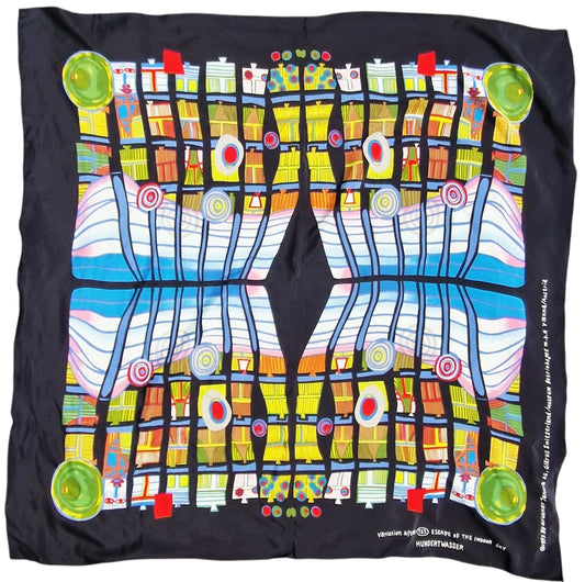 FRIEDENSREICH HUNDERTWASSER - Escape of the Indoor Sky ( Ladies Scarf ) Art Print from Gallery