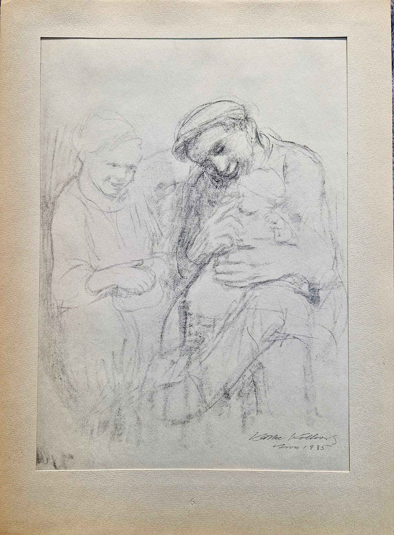Käthe Kollwitz – Rodina (bez rámu), vysokokvalitná kolotypia