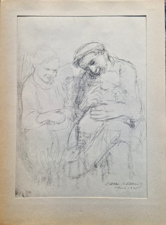 Käthe Kollwitz – Rodina (bez rámu), vysokokvalitná kolotypia