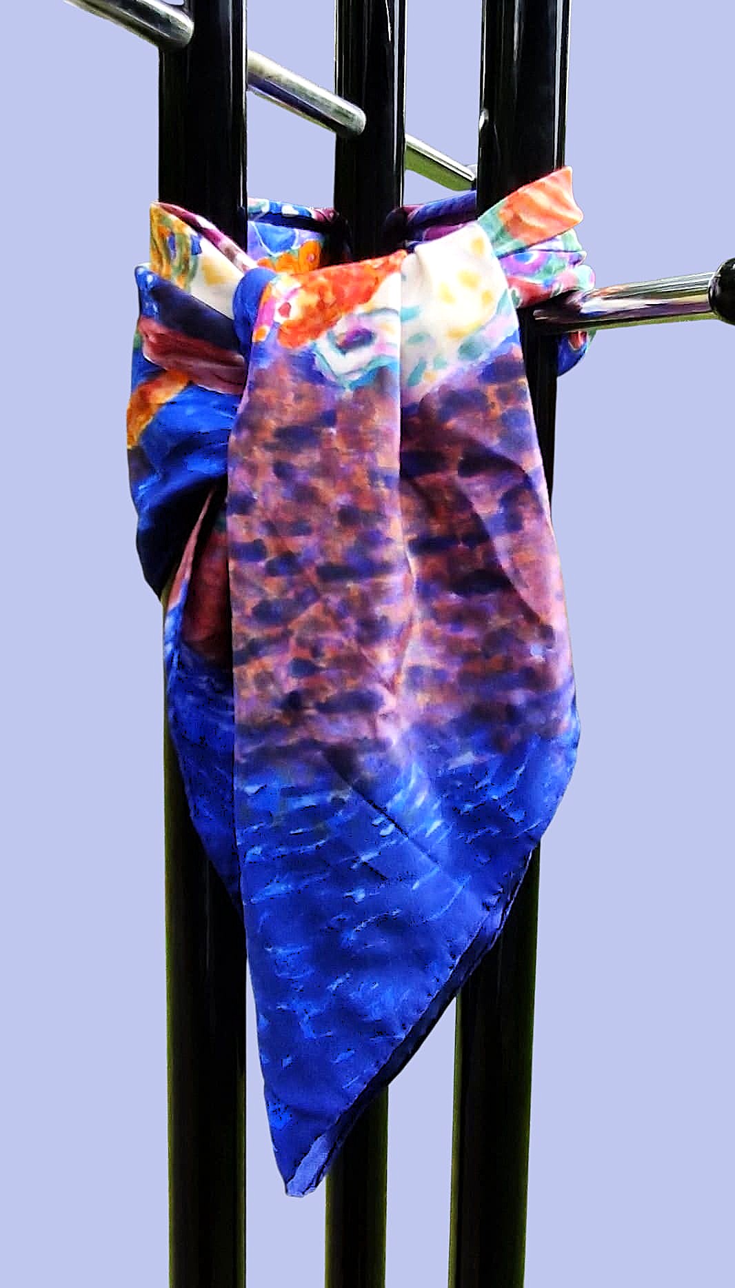 GUSTAV KLIMT - Le Vergini (Handmade Ladies' Scarf - Blue)